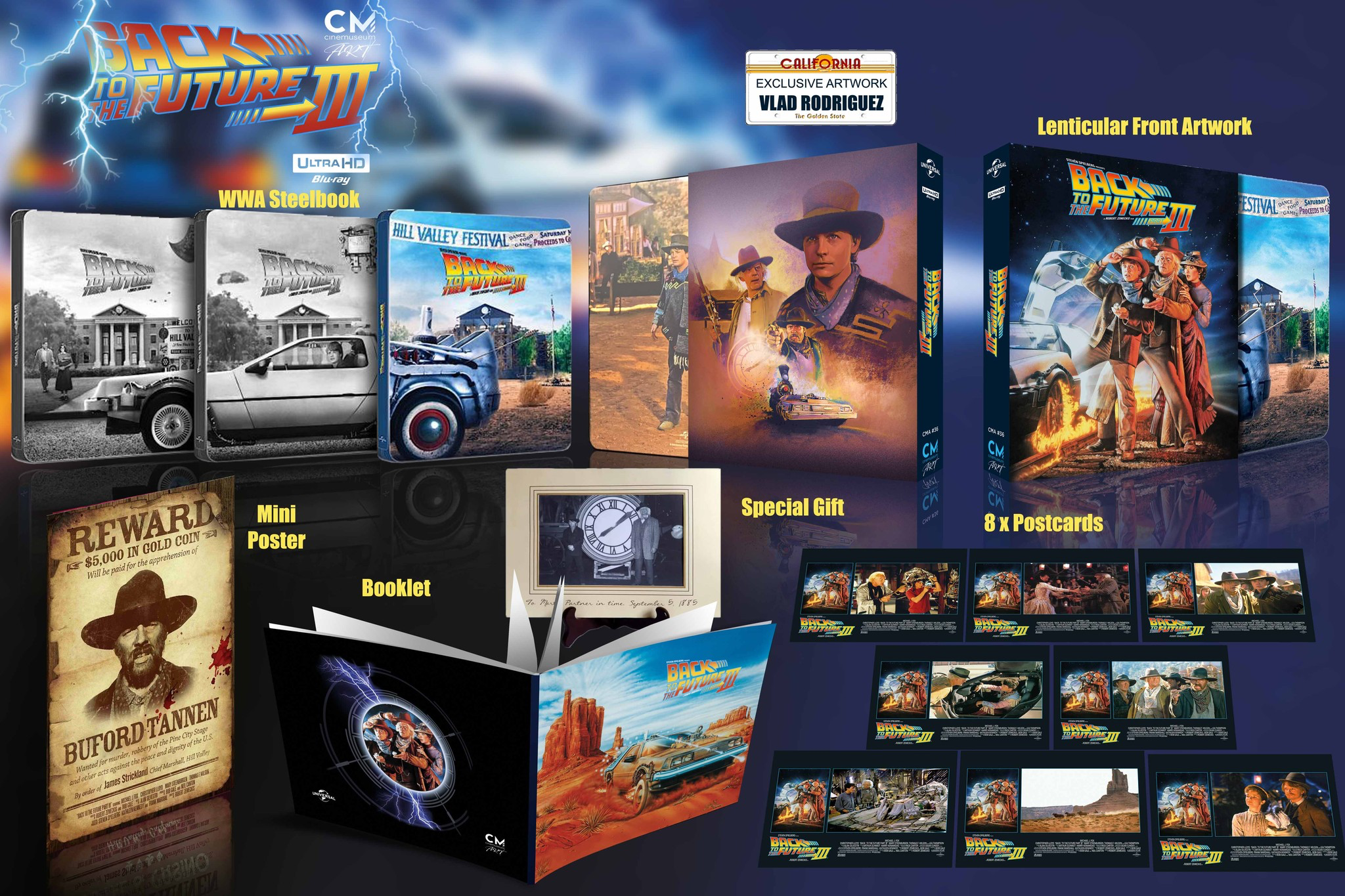 CINEMUSEUM Back To The Future Trilogy Lenticular Boxset