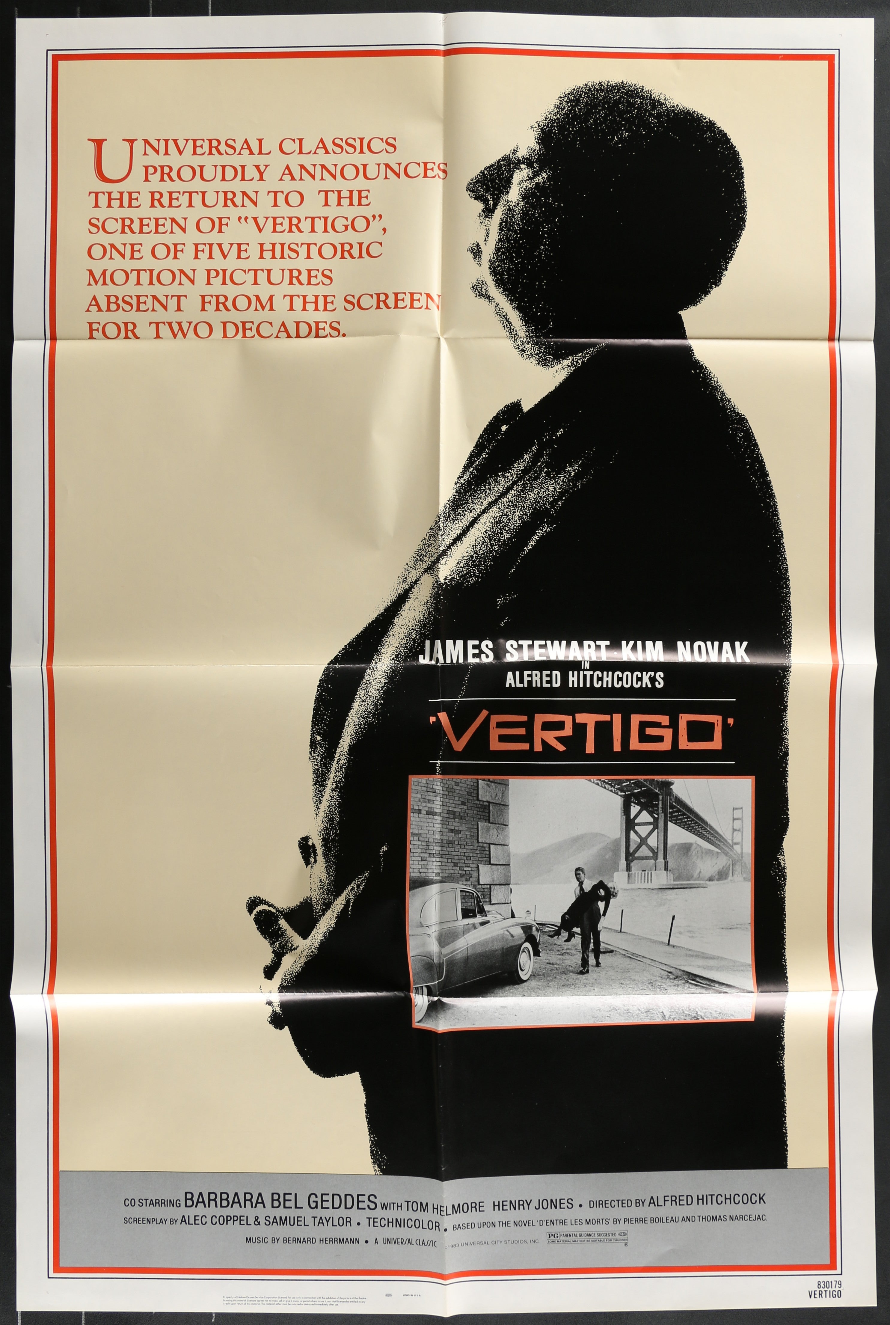 Vertigo (1983 RR) Original US One Sheet Movie Poster