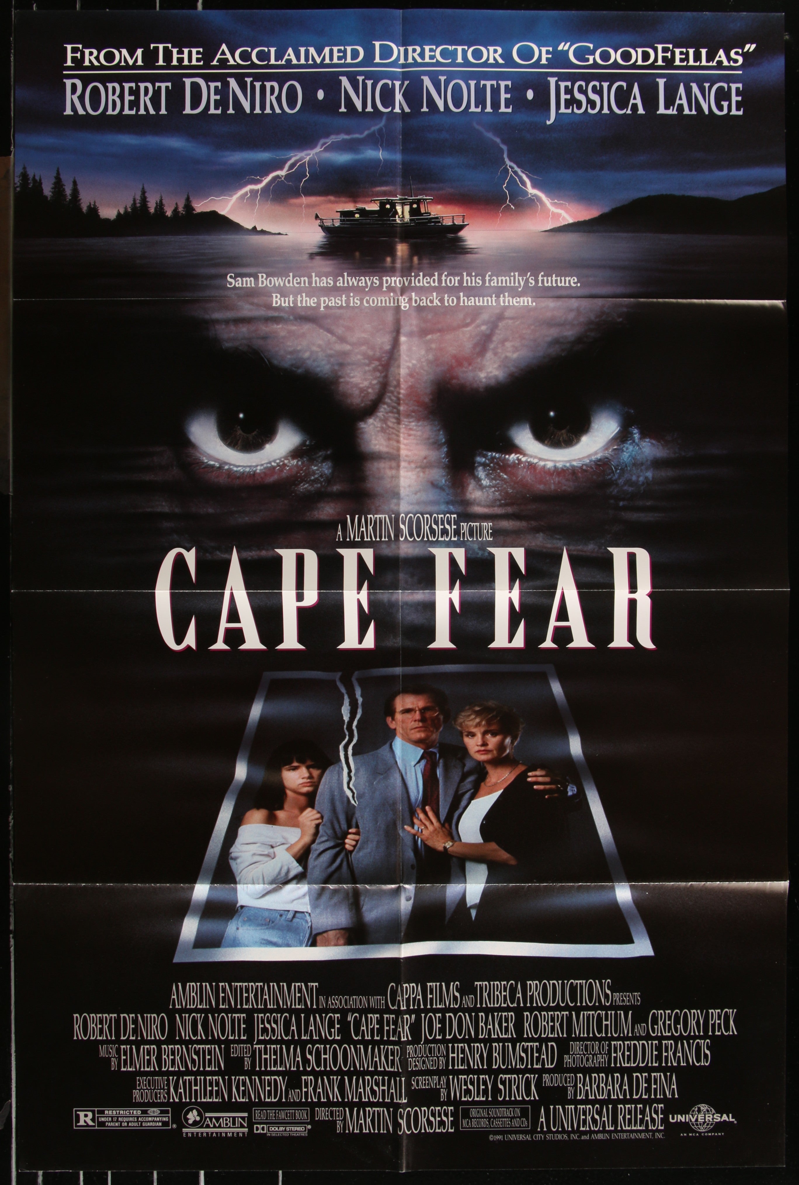 Cape Fear (1991) Original US One Sheet Movie Poster