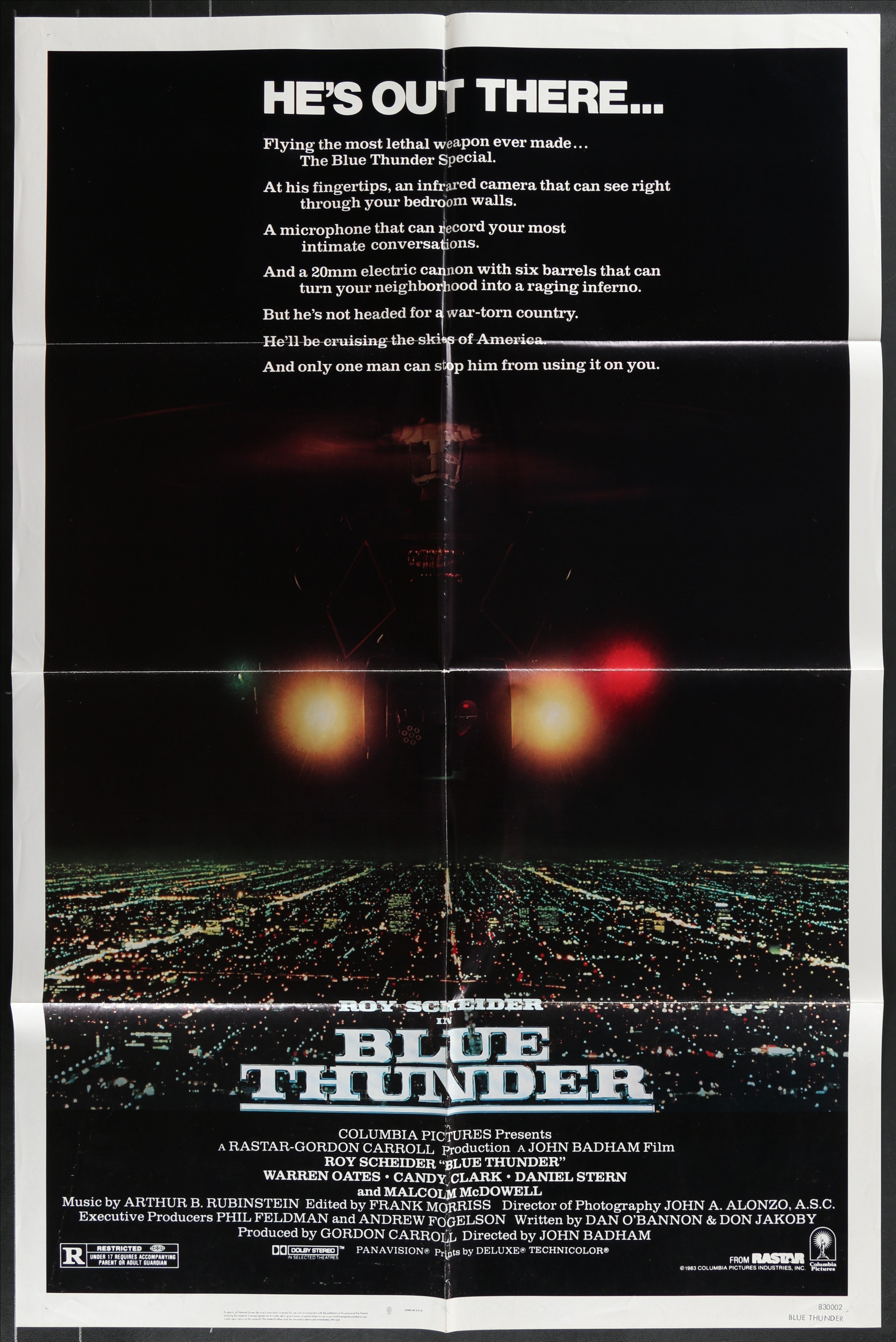 Blue Thunder (1983) Original US One Sheet Movie Poster