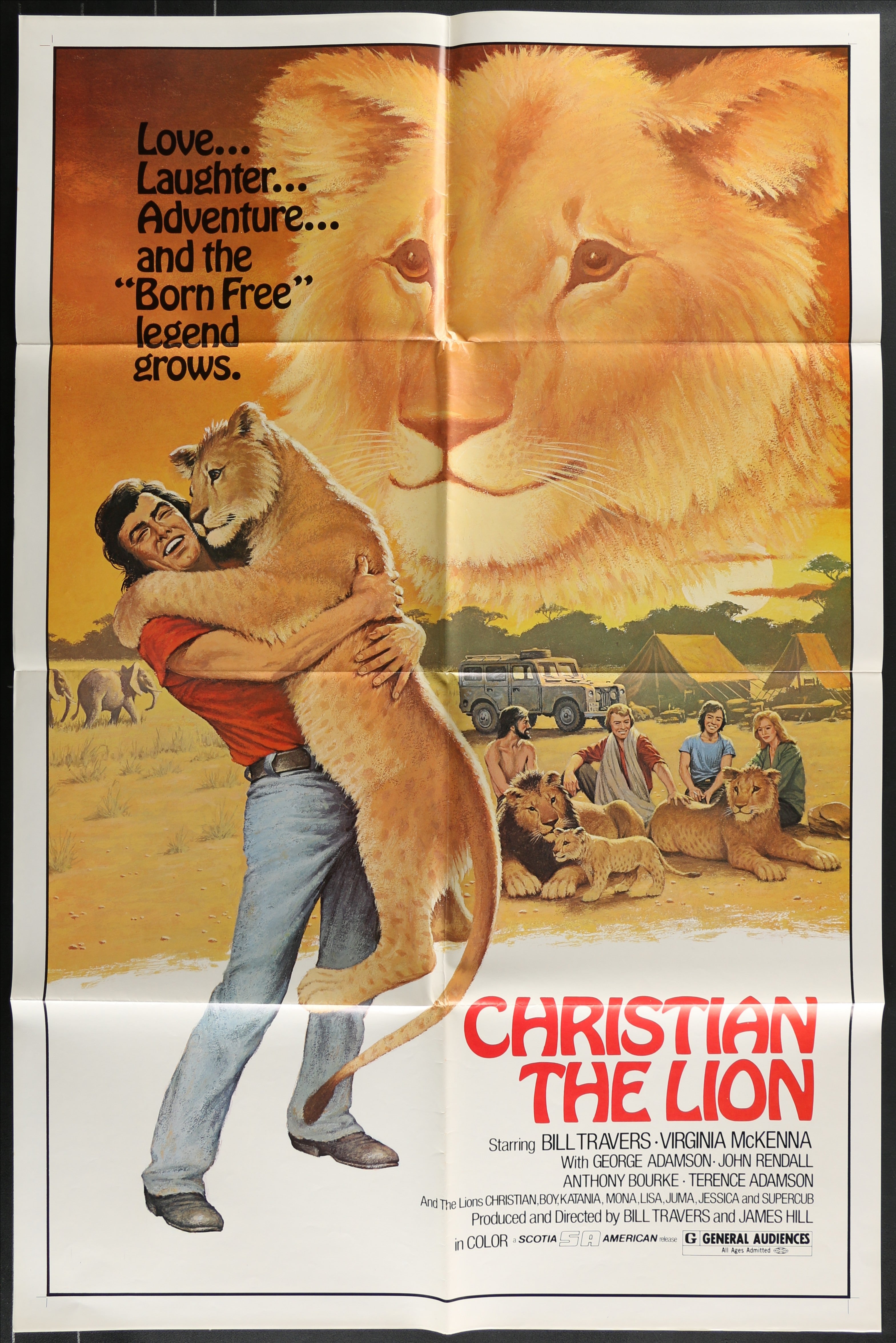 Christian The Lion (1977) Original US One Sheet Movie Poster