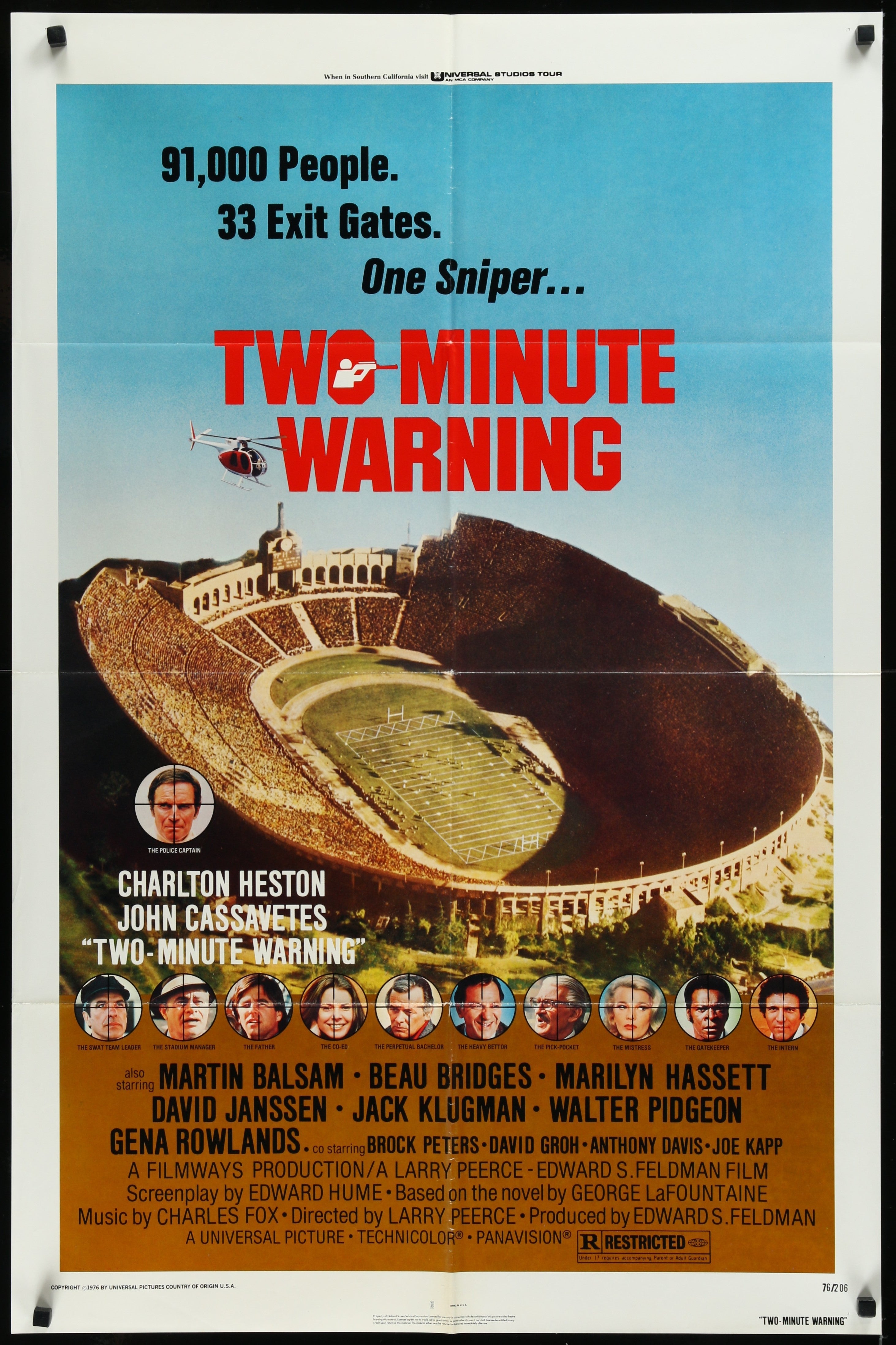 Two-Minute Warning (1976) Original US One Sheet Movie Poster