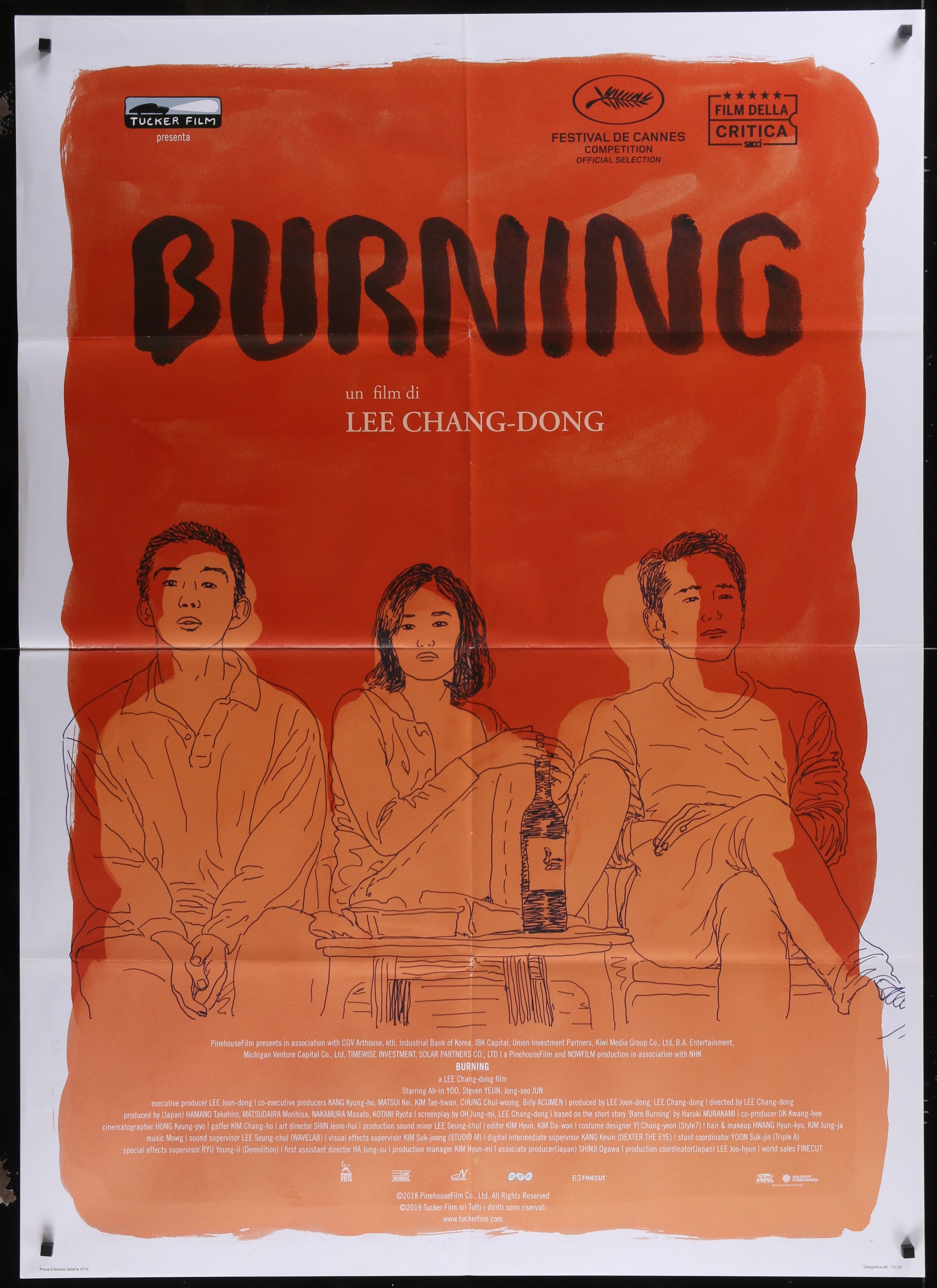 Burning (2018) Original Italian One Panel Movie Poster