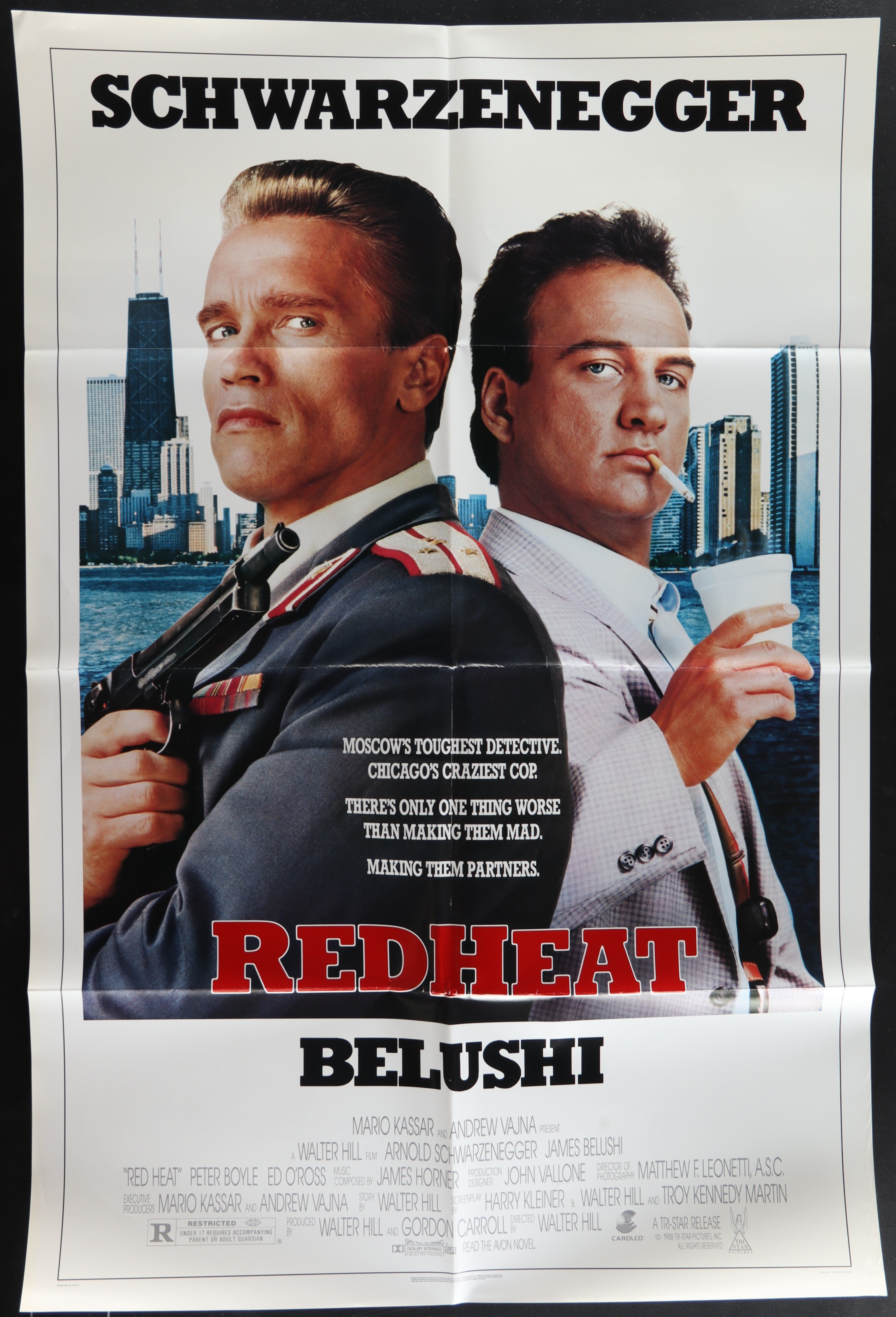 Red Heat (1988) Original US One Sheet Movie Poster