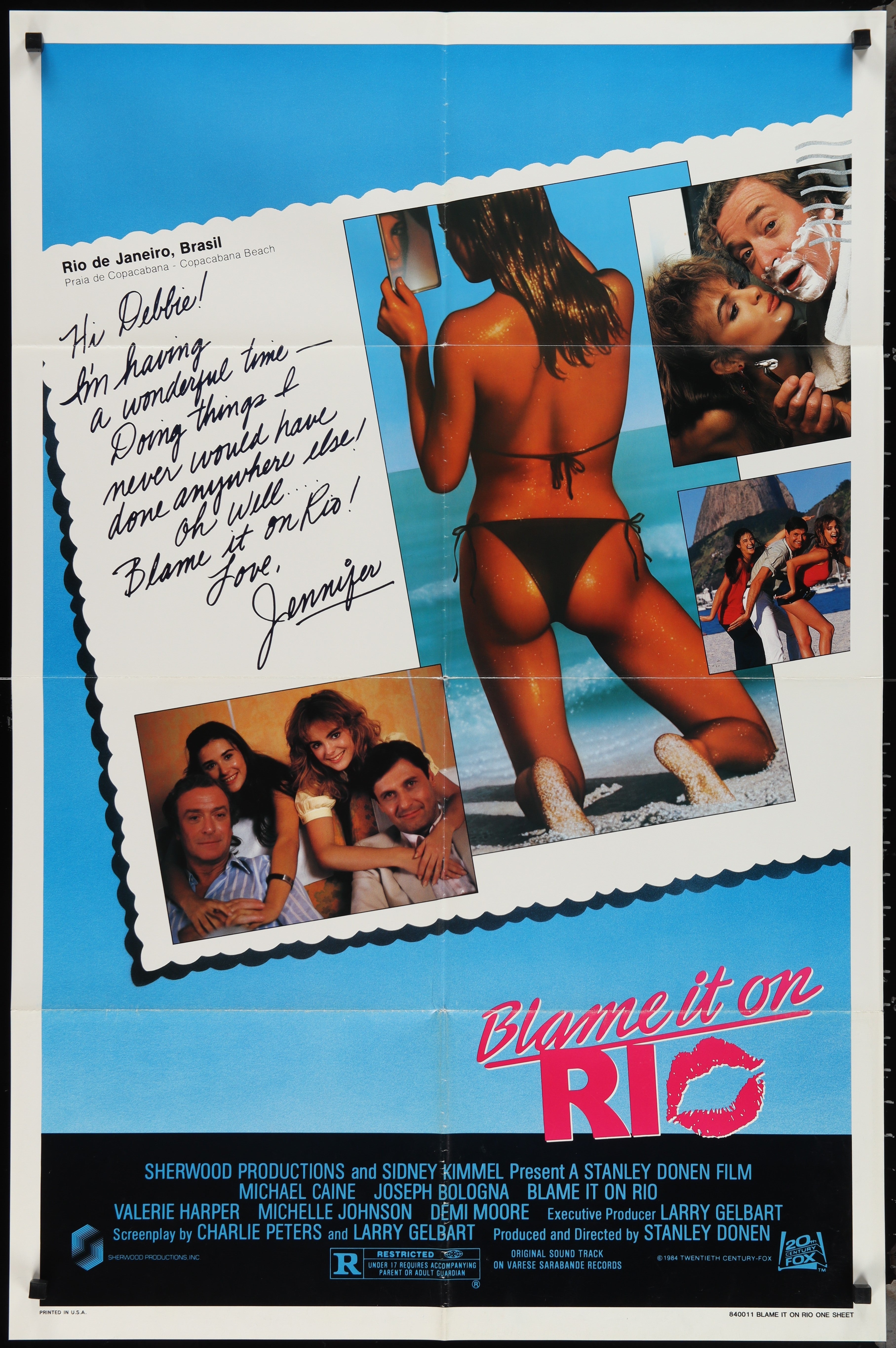 Blame It On Rio (1984) Original US One Sheet Movie Poster