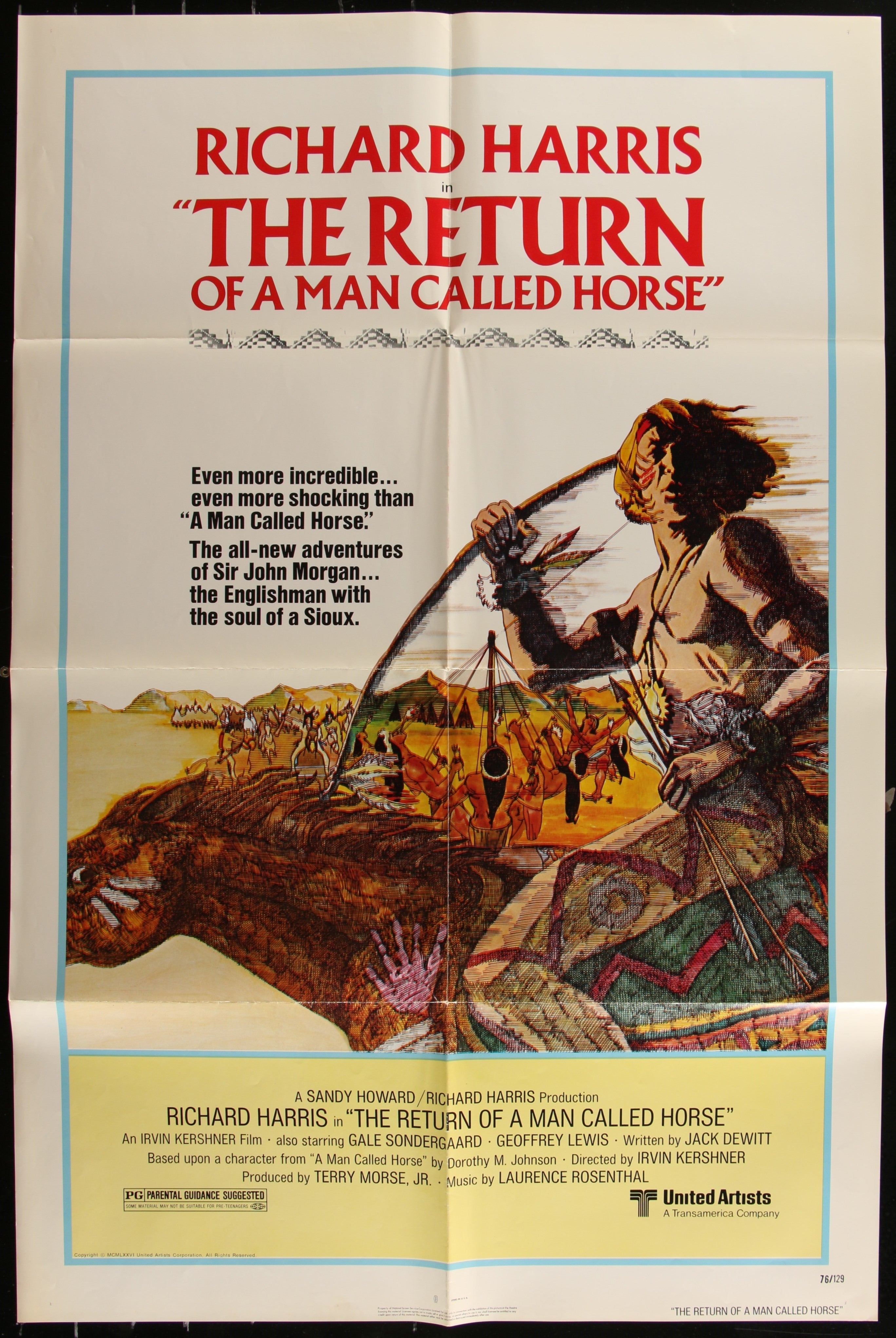 The Return of A Man Called Horse (1976) Original US One Sheet Movie Poster