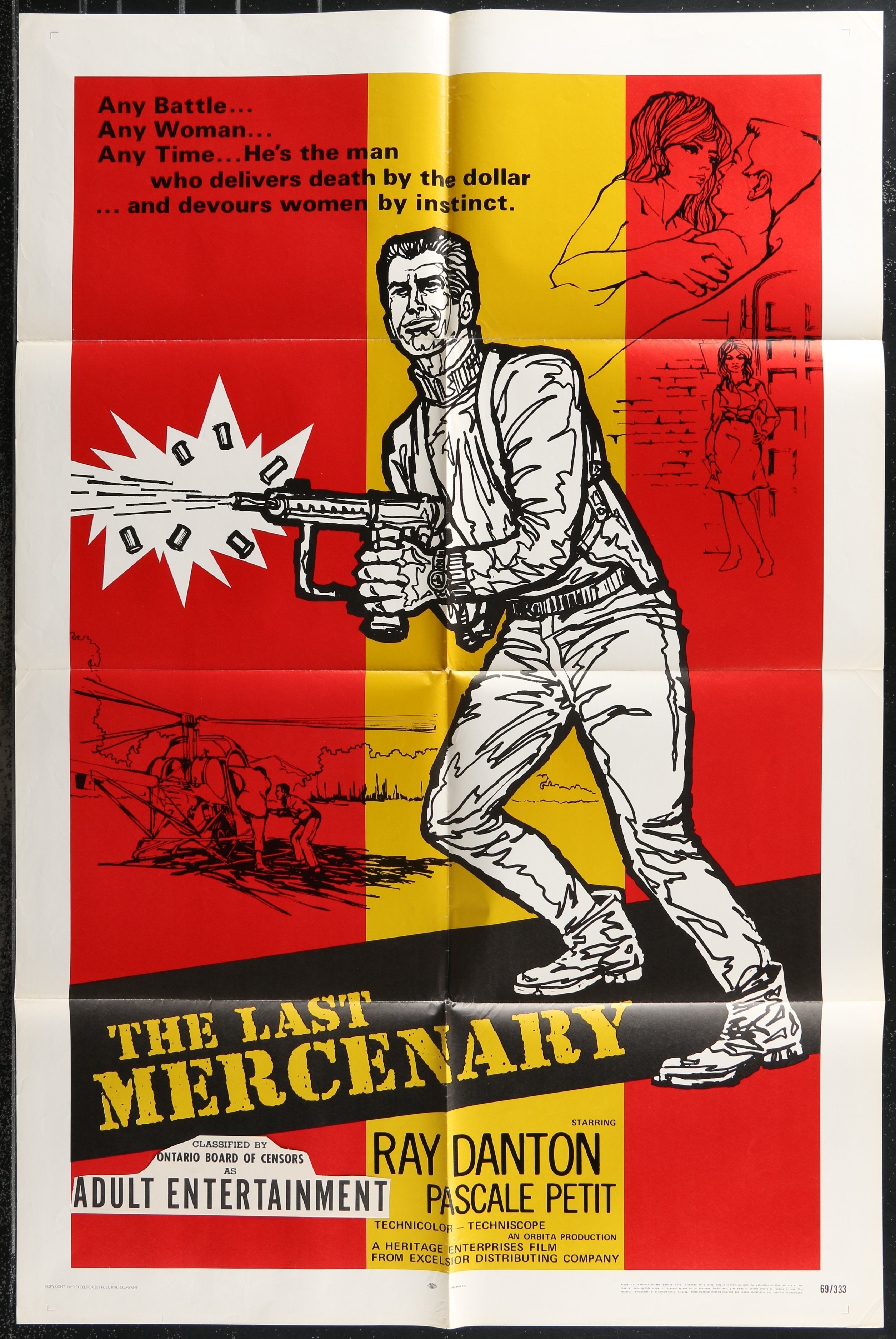 The Last Mercenary (1969) Original US One Sheet Movie Poster