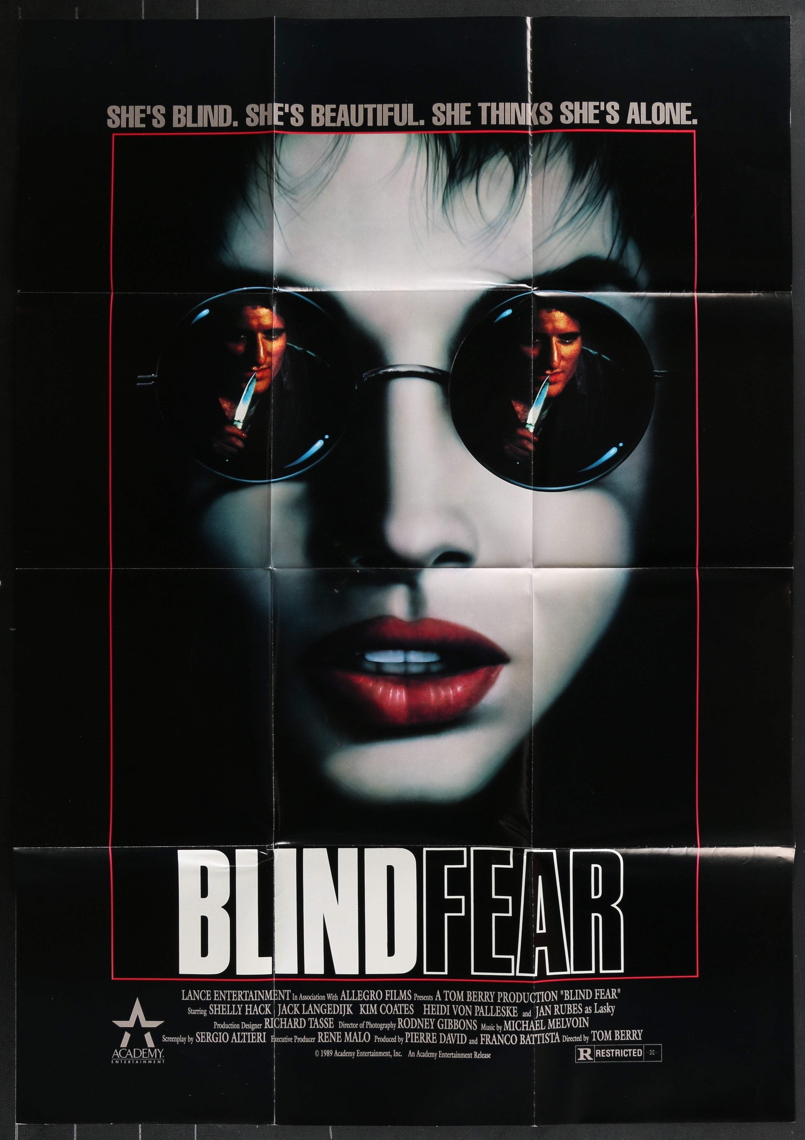 Blind Fear (1989) Original US Video Store Movie Poster