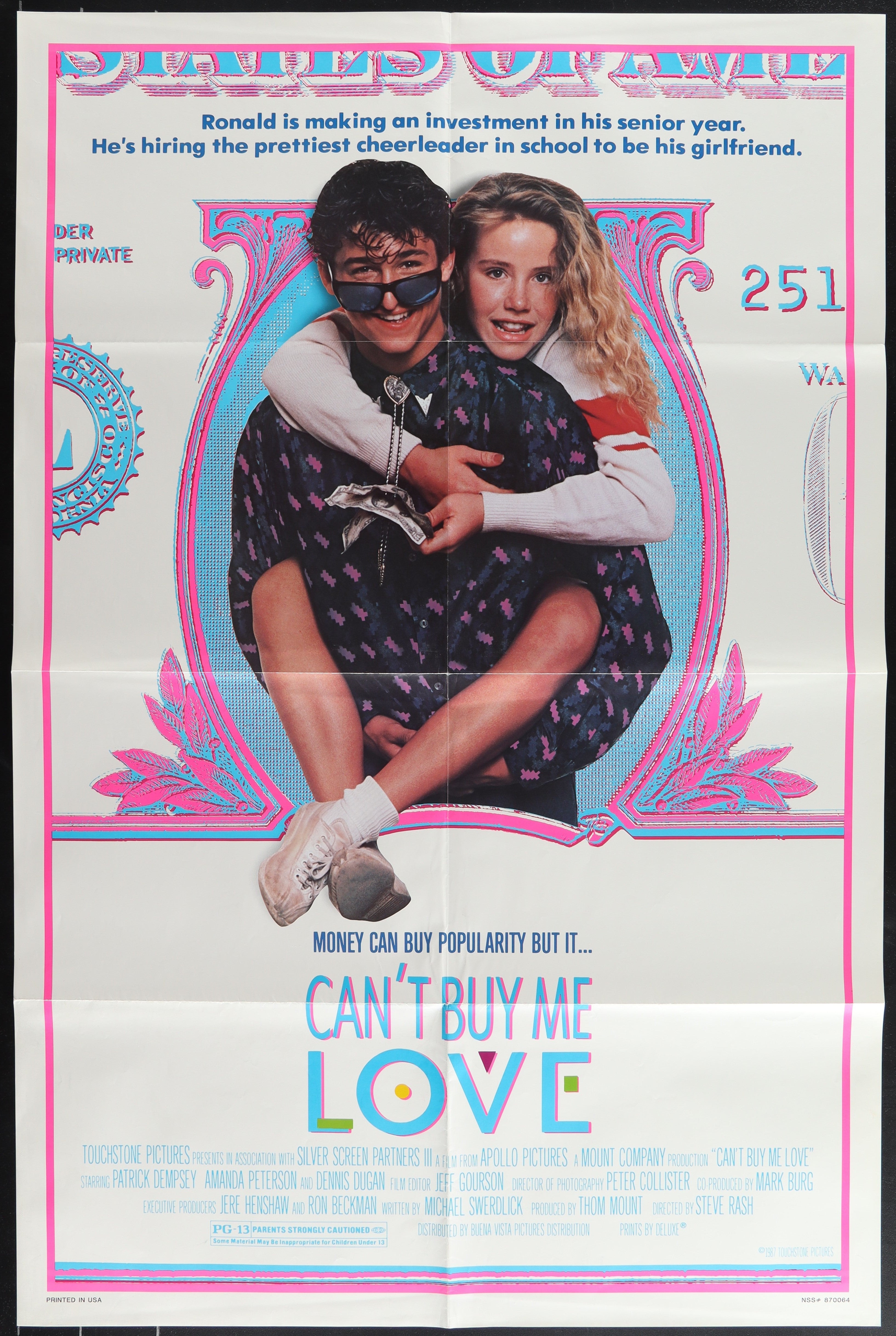 Can't Buy Me Love (1987) Original US One Sheet Movie Poster