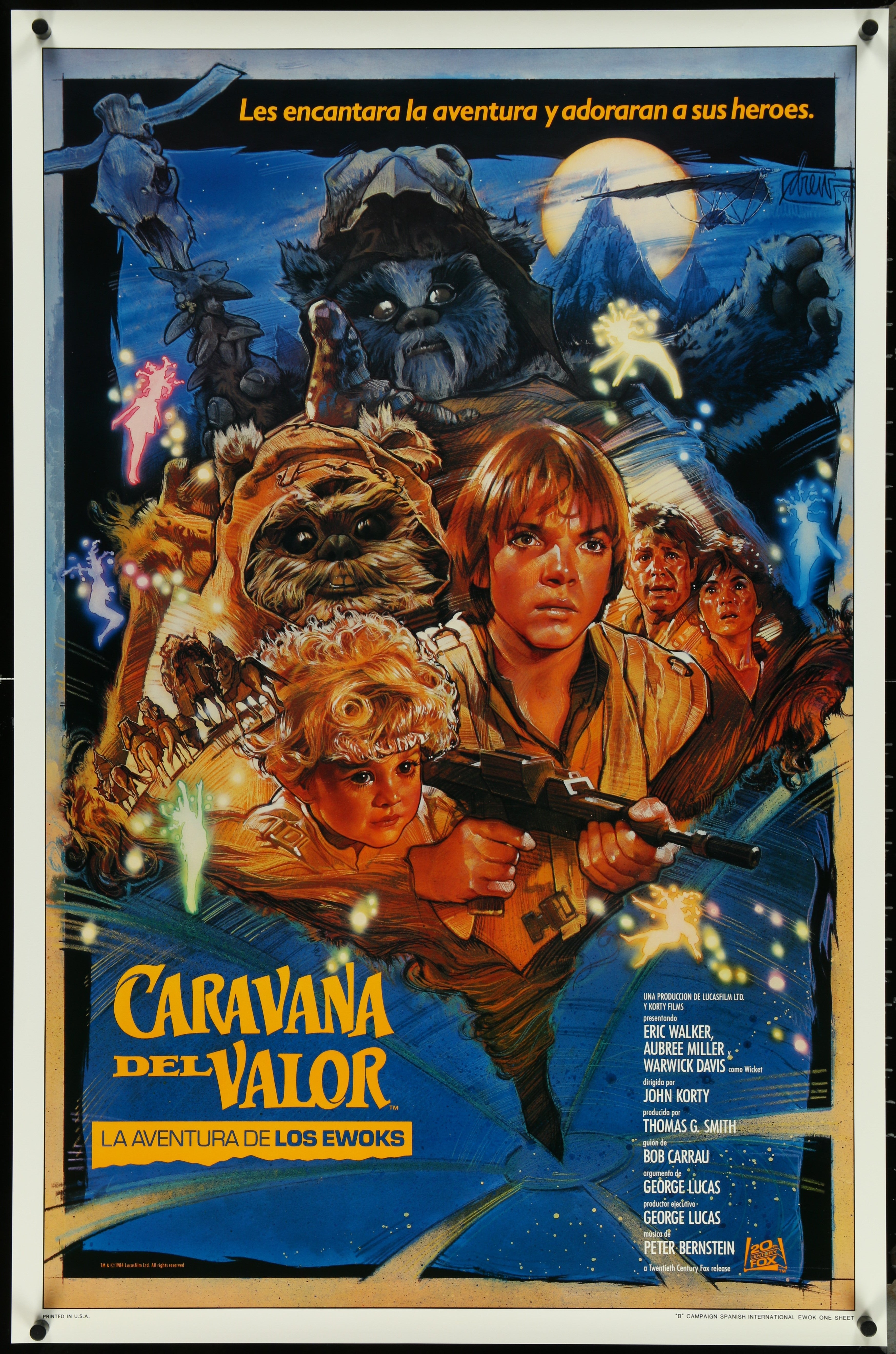 Caravan Of Courage: An Ewok Adventure (1984) Original Spanish Language One Sheet Movie Poster