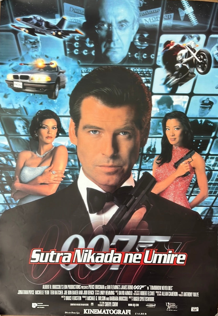 Tomorrow Never Dies (1997) Original Yugoslavian Cinema Poster