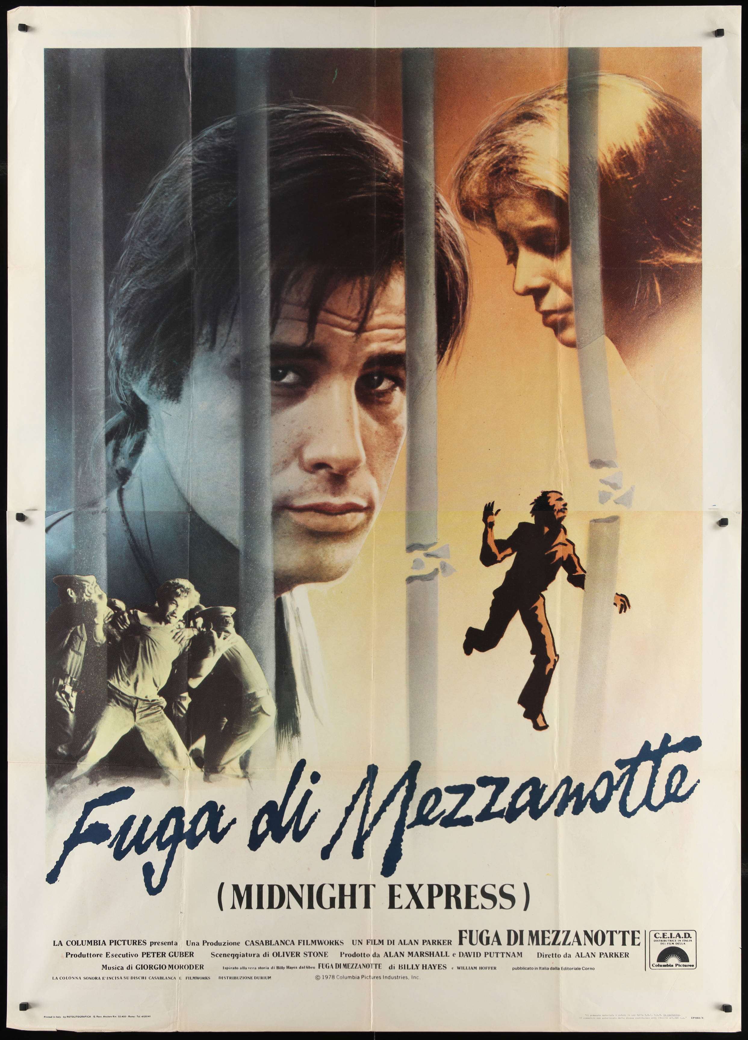 Midnight Express (1978) Original Italian Two Panel Movie Poster
