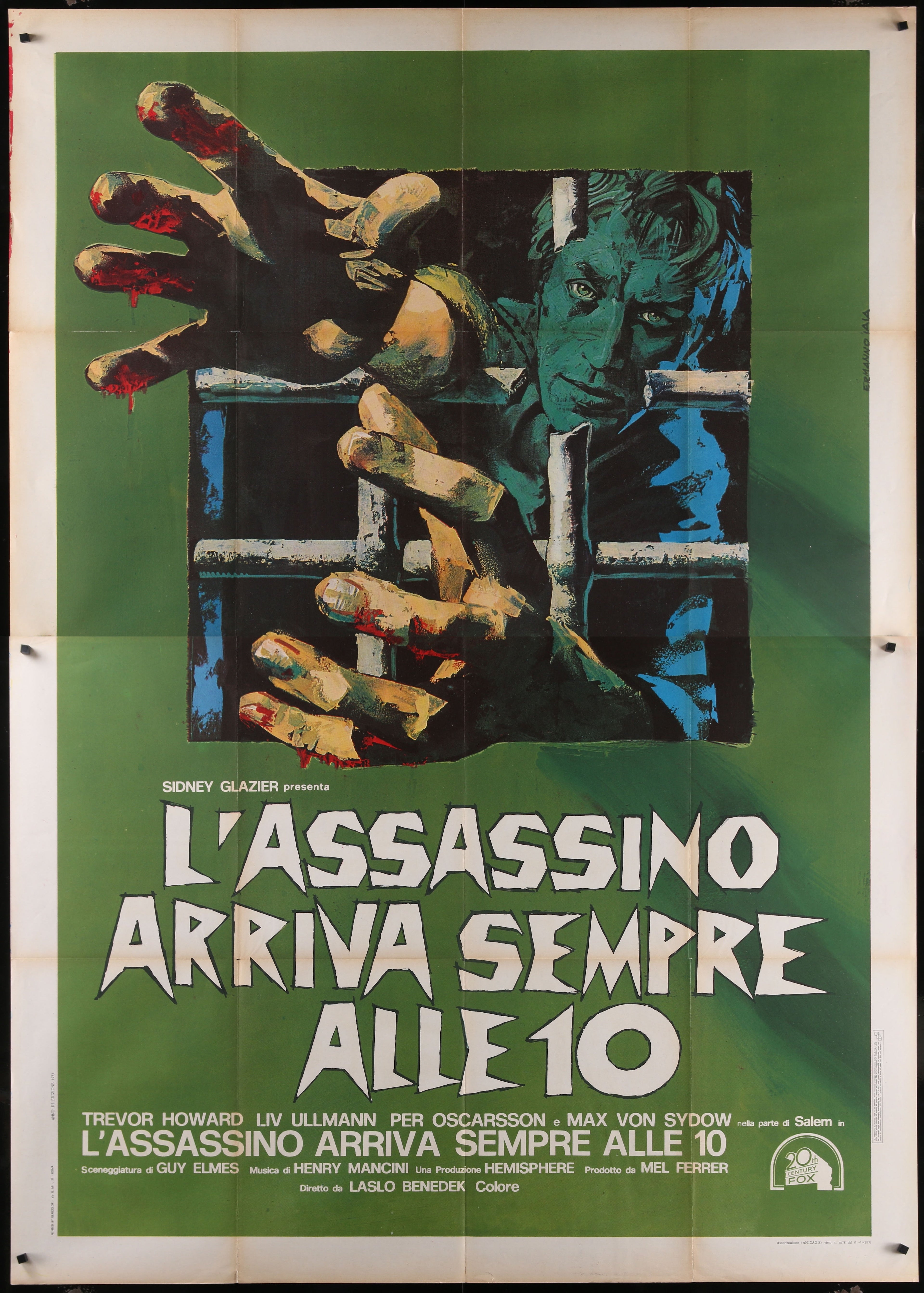 Night Visitor (1971) Original Italian Two Panel Movie Poster