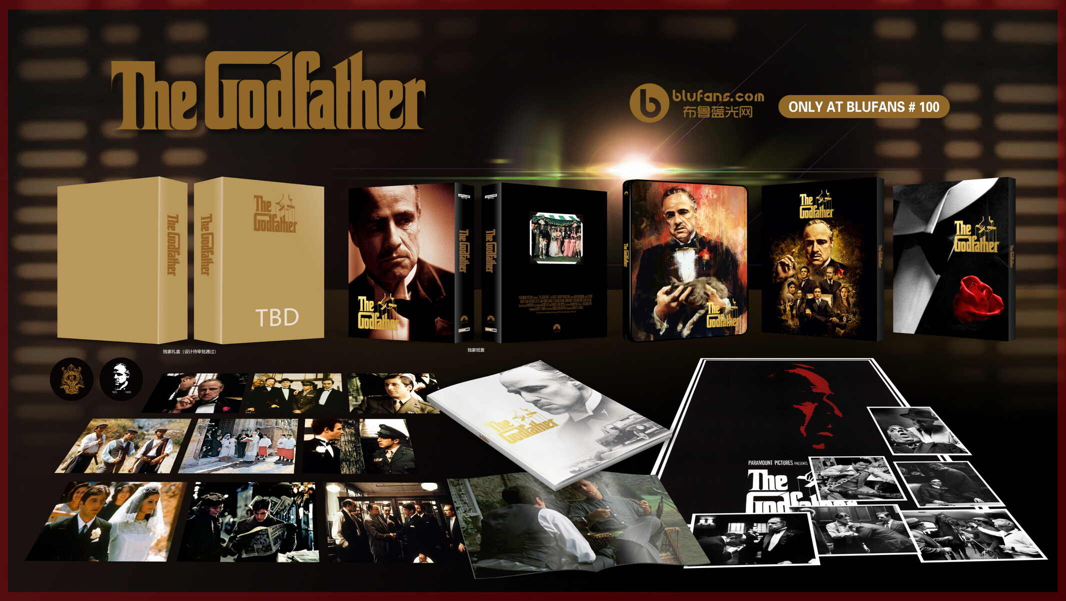 Blufans - The Godfather Trilogy (Blufans OAB #100/101/102) (WWA 4K UHD Steelbook)