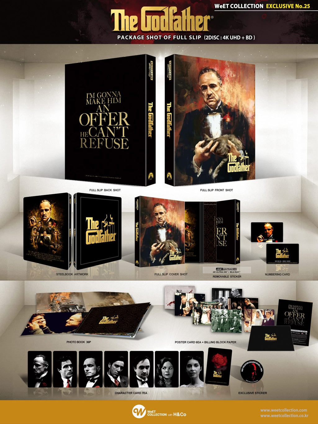 Weetcollection The Godfather Trilogy One Click Steelbook 4K UHD