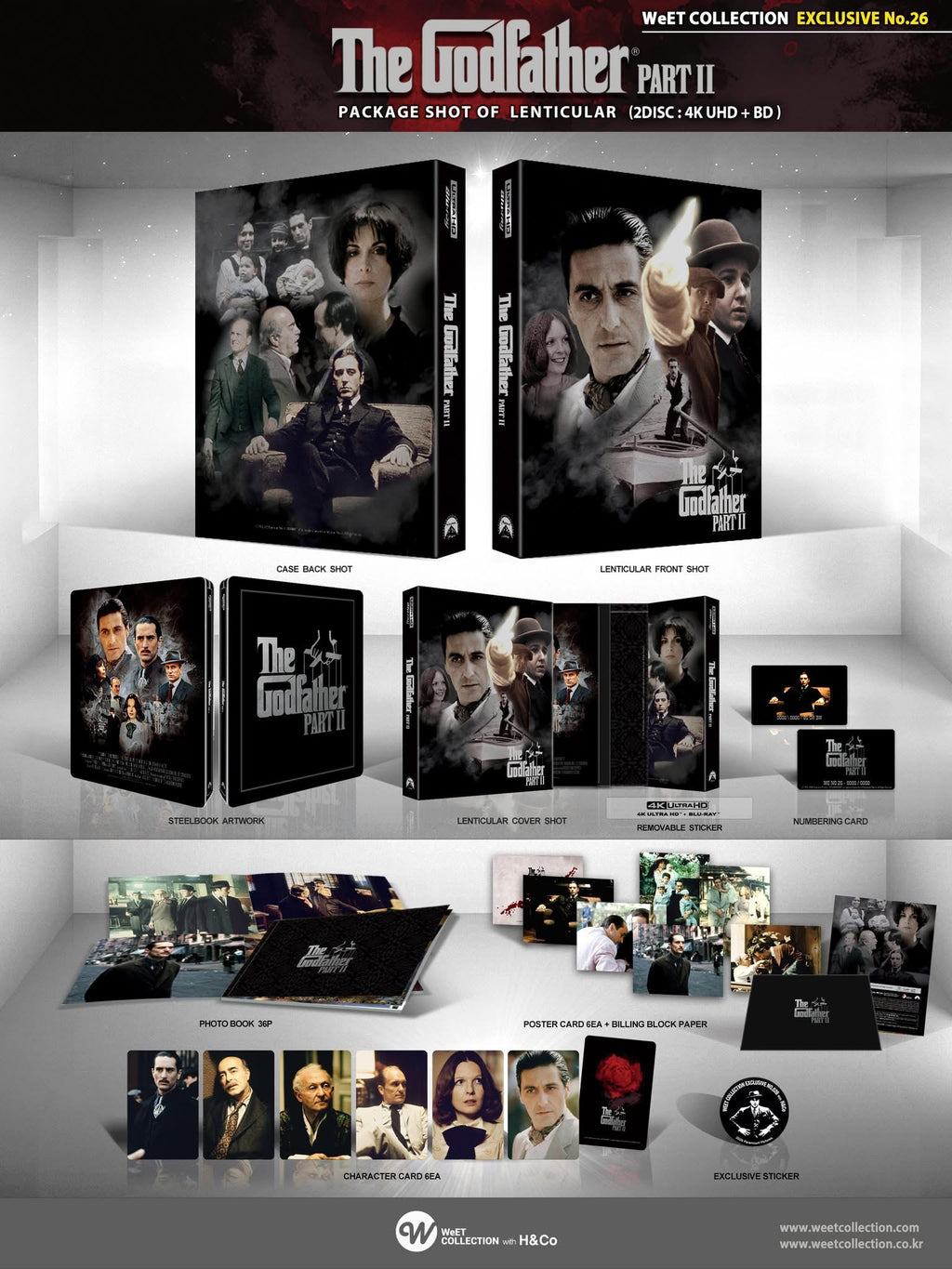 Weetcollection The Godfather Part 2 Lenticular Slipcover Steelbook