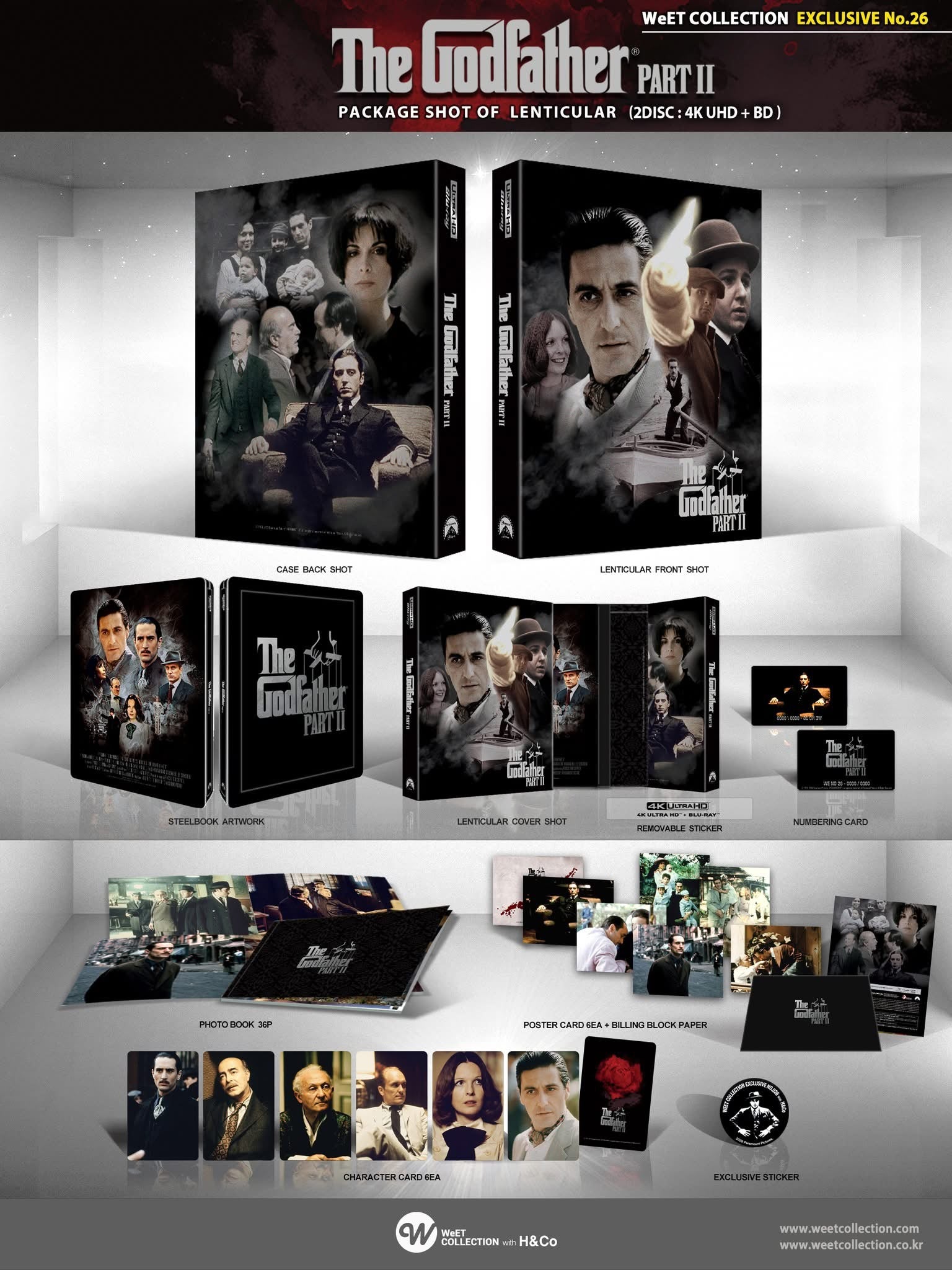 Weetcollection The Godfather Part 2 Lenticular Slipcover Steelbook