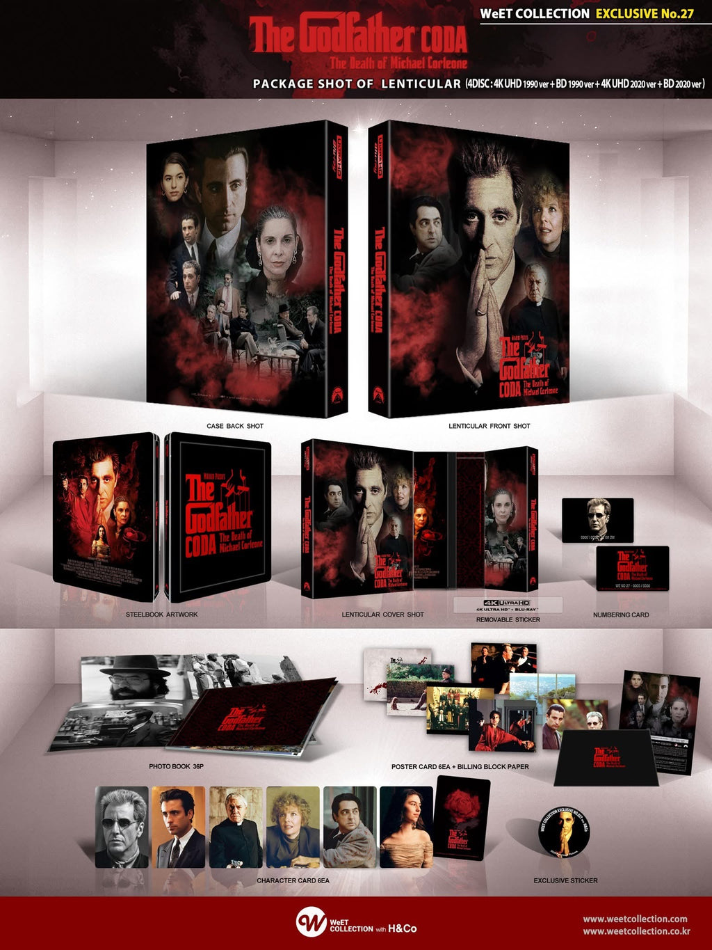 Weetcollection The Godfather Coda Lenticular Slipcover Steelbook