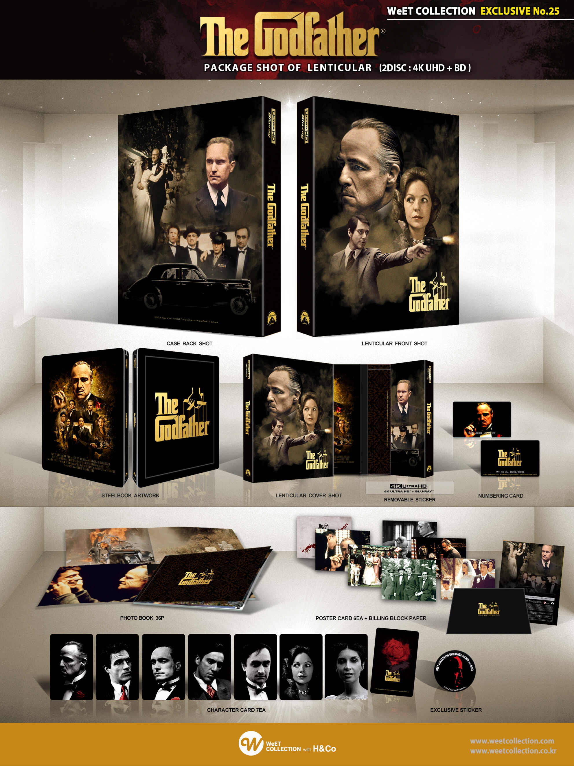 Weetcollection- The Godfather Lenticular Slipcover Steelbook