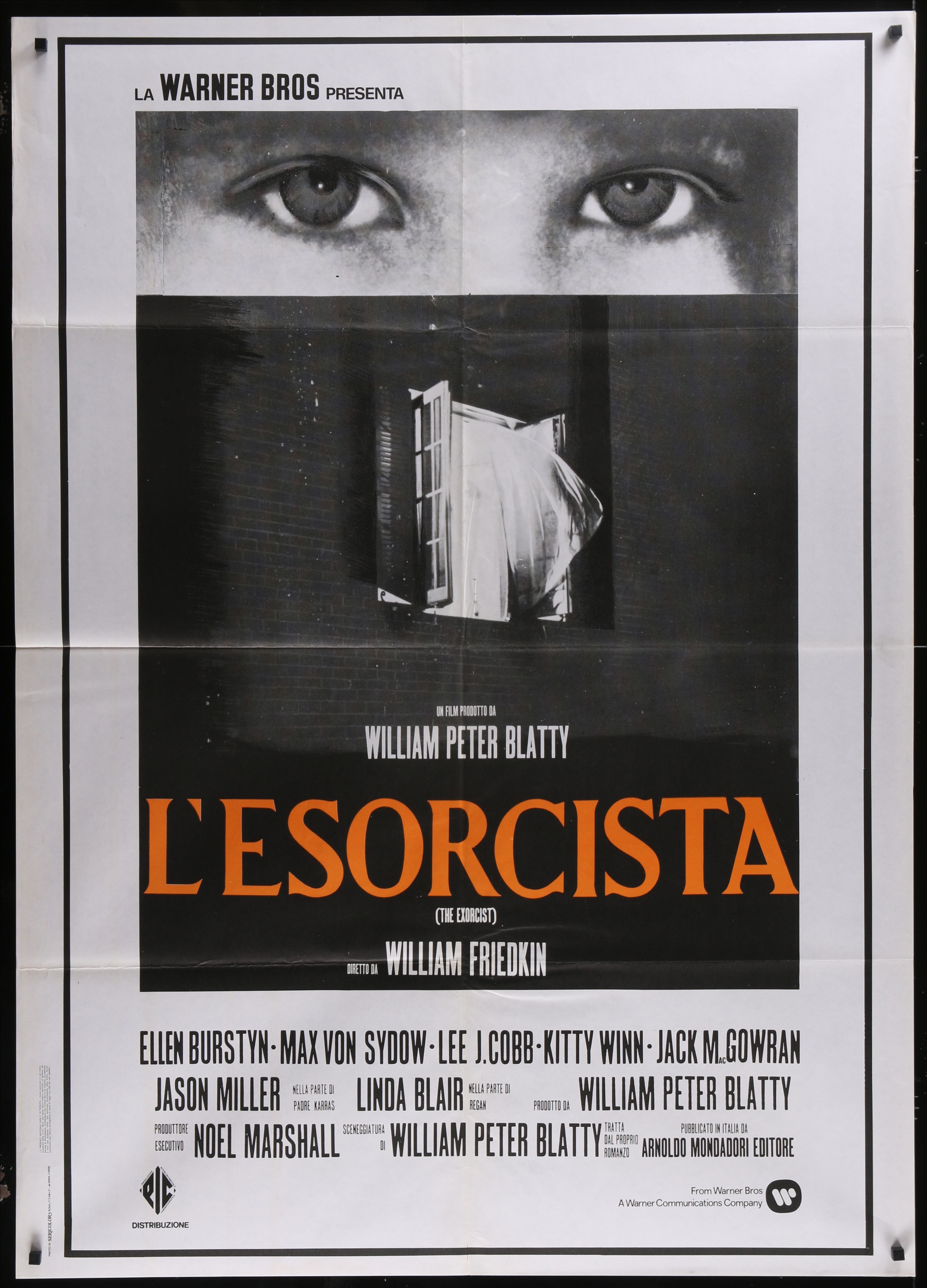 The Exorcist (1970s RR) Original Italian One Panel Movie Poster
