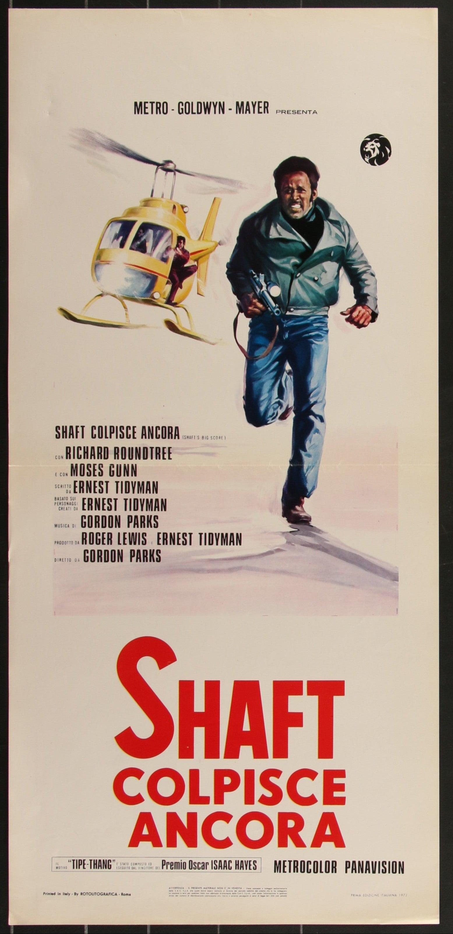 Shaft's Big Score (1972) Original Italian Locandina Movie Poster