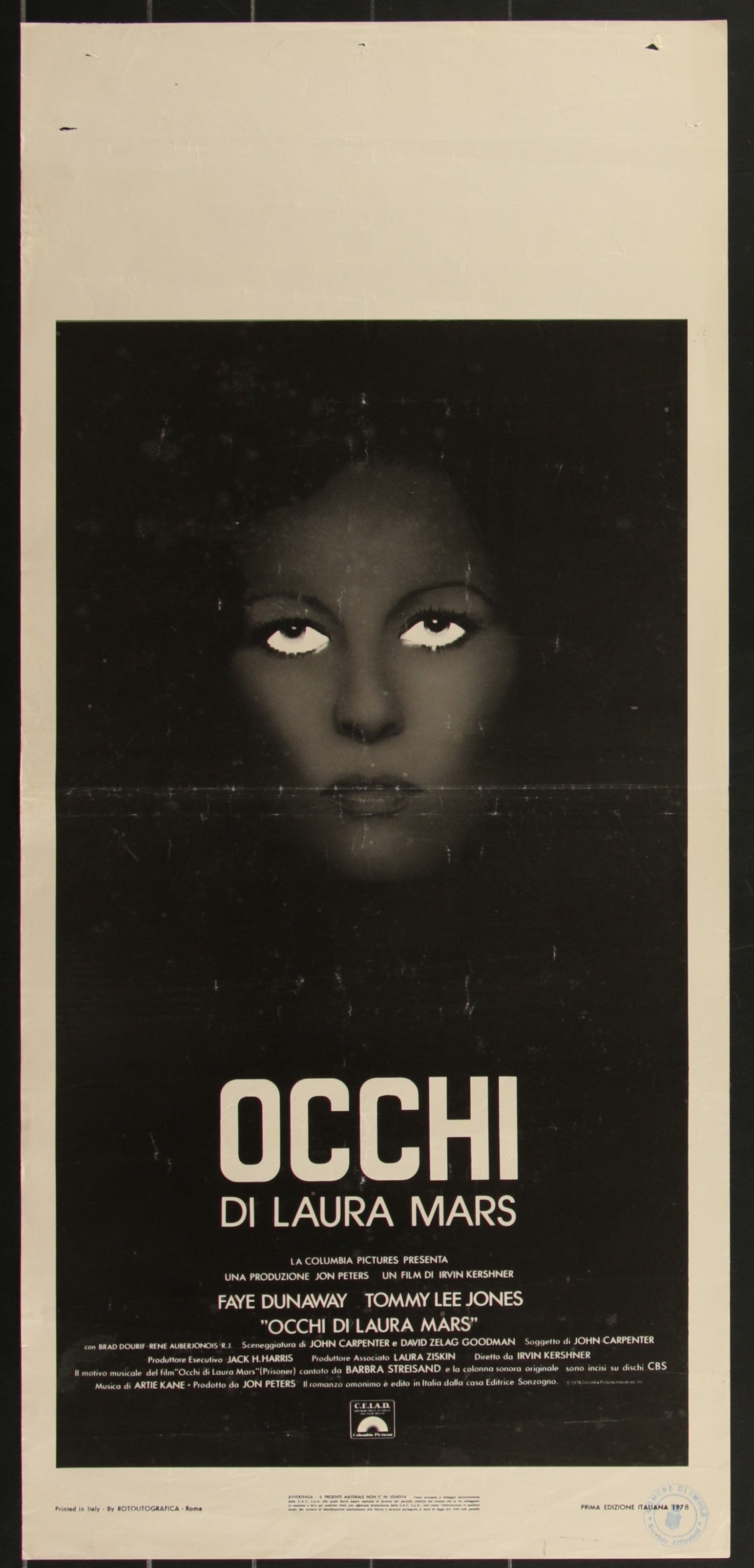 Eyes Of Laura Mars (1978) Original Italian Locandina Movie Poster