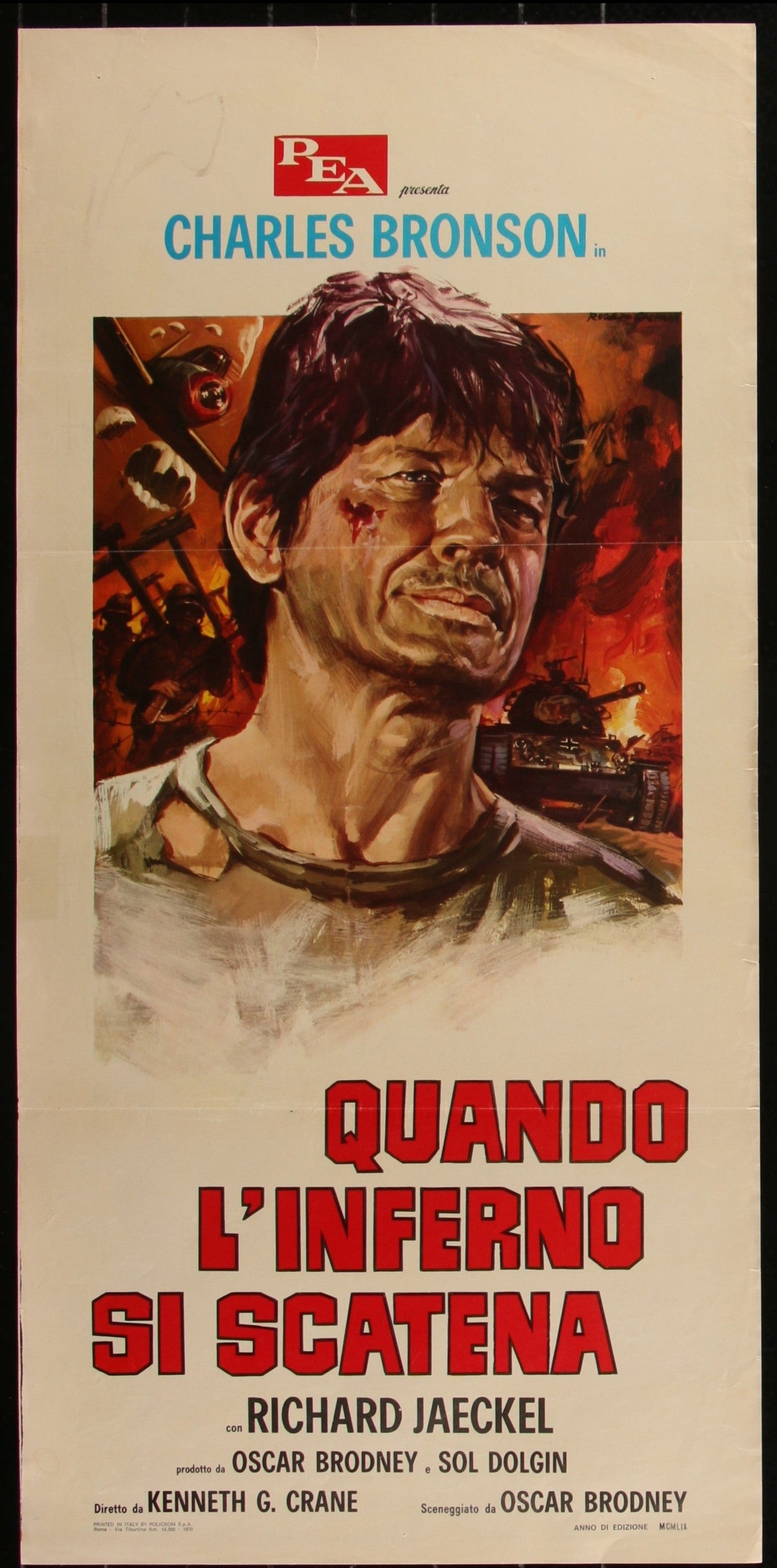 When Hell Broke Loose (1970 RR) Original Italian Locandina Movie Poster