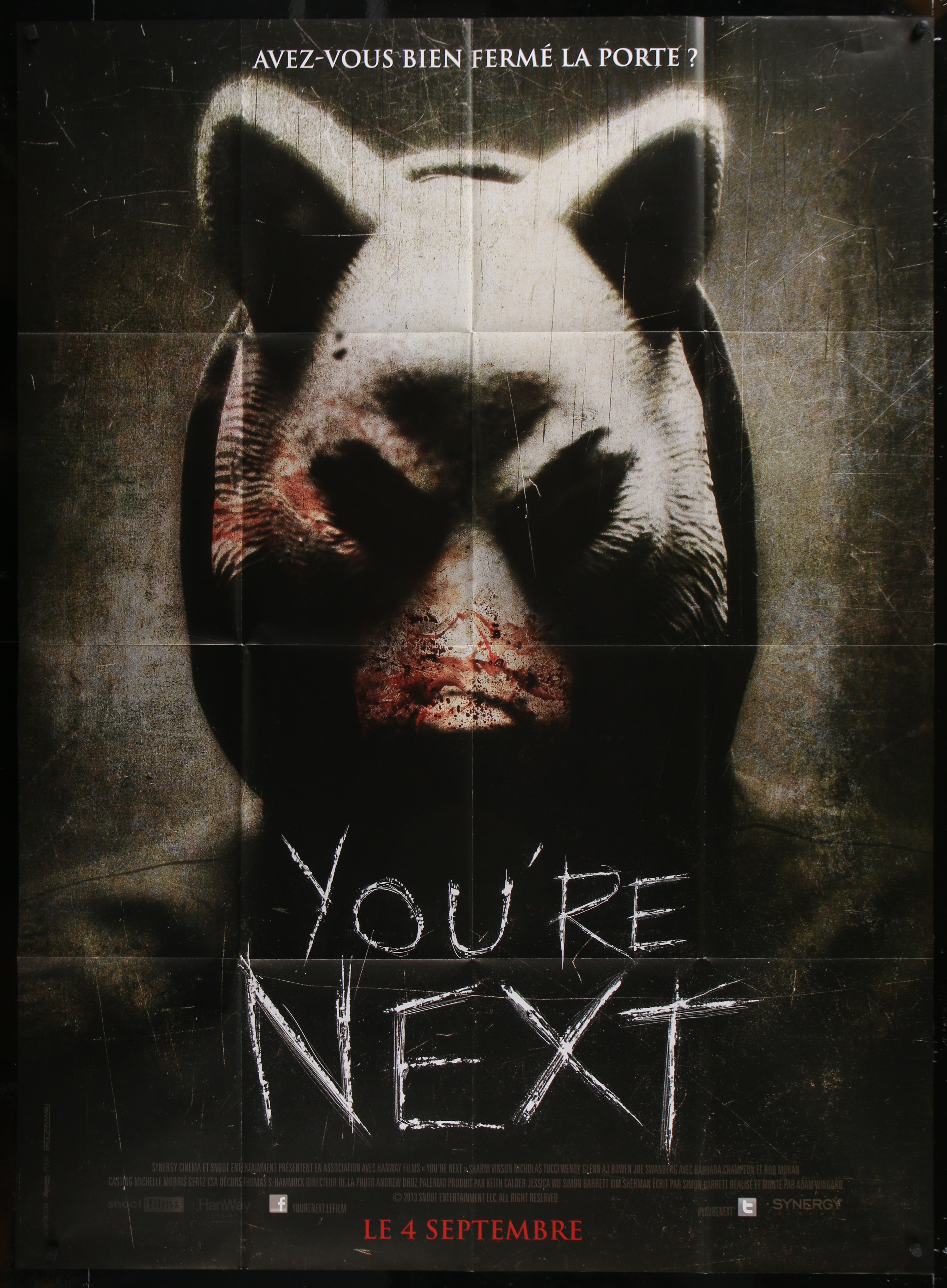 You're Next (2013) Original French One Panel Movie Poster