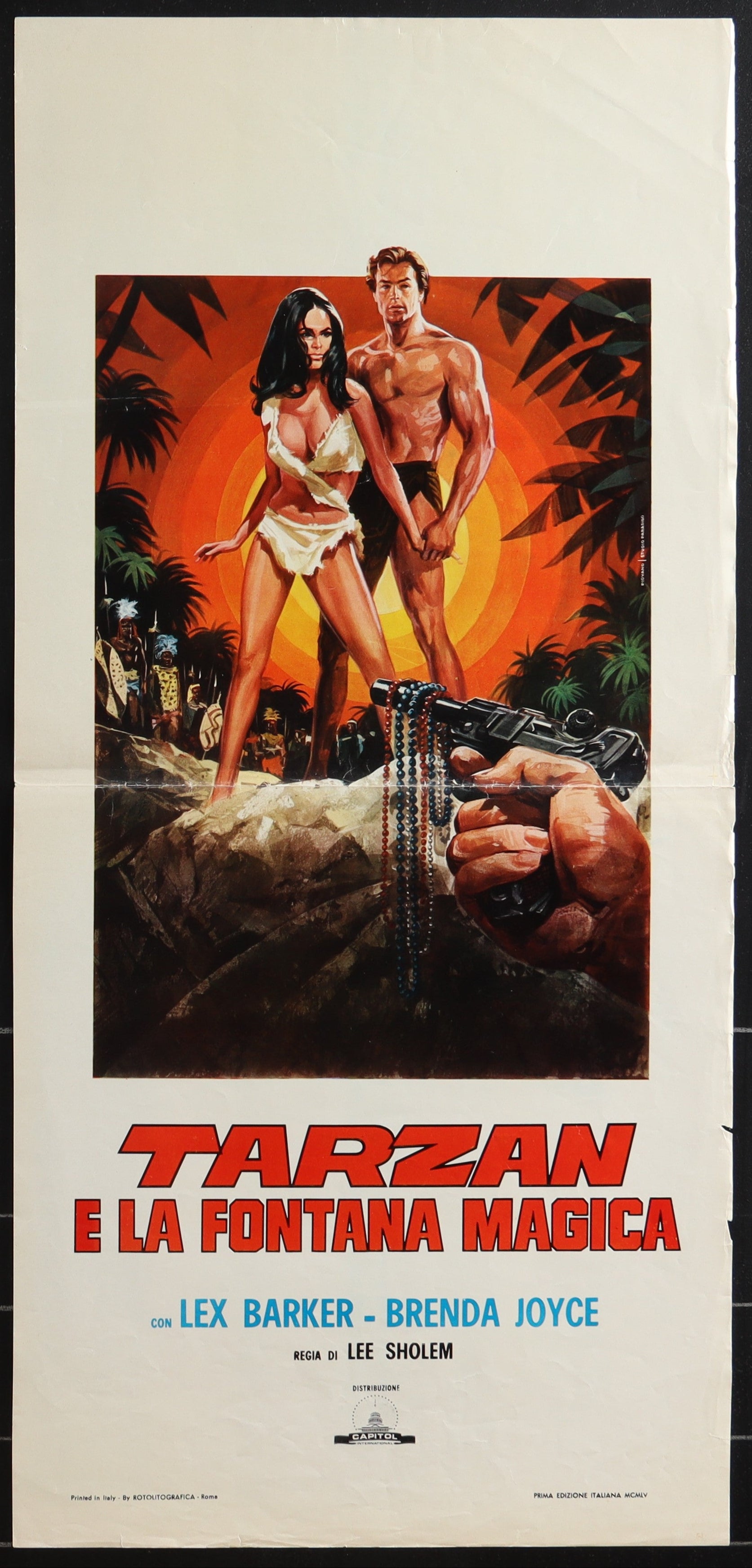 Tarzan's Magic Fountain (1970s RR) Original Italian Locandina Movie Poster