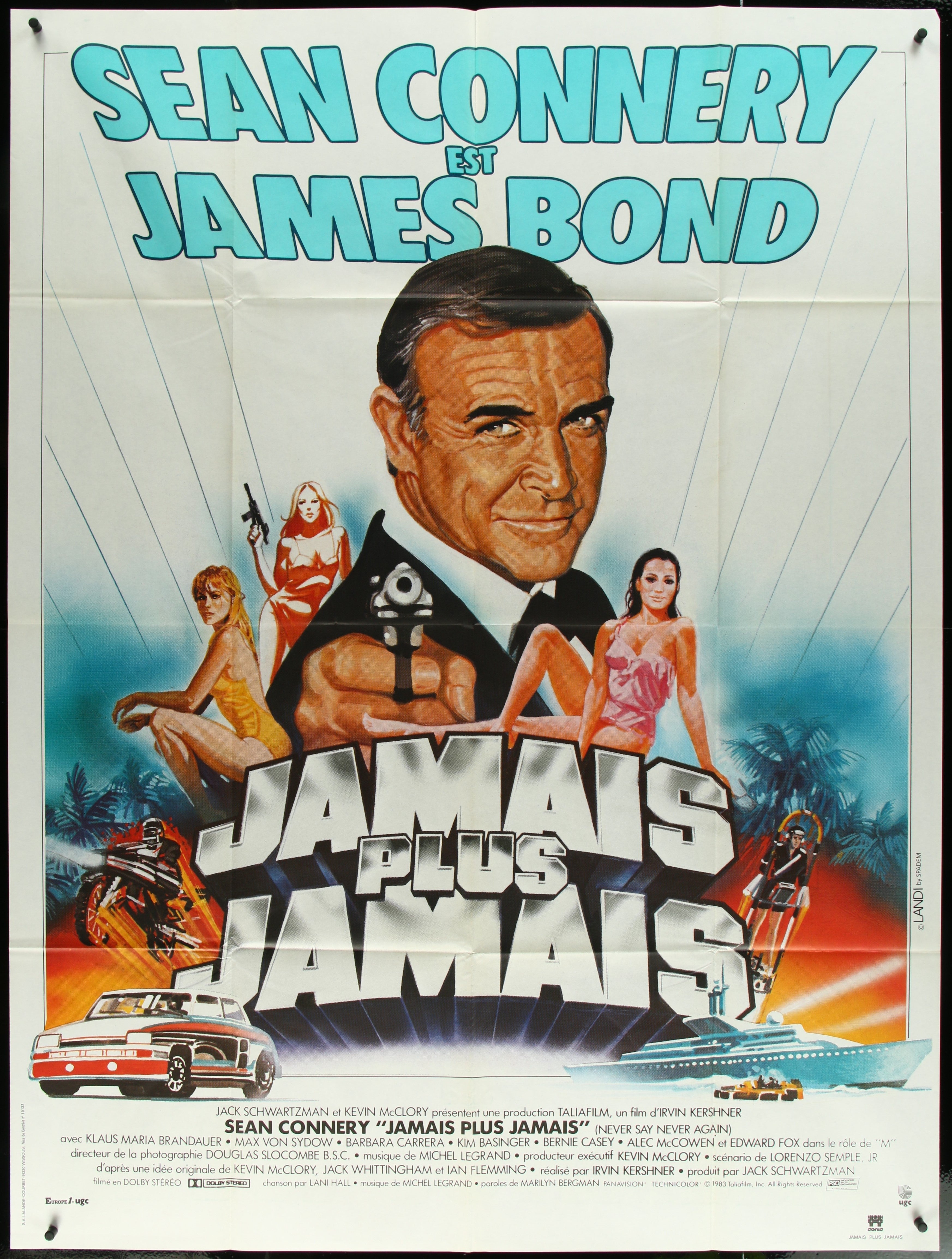 Never Say Never Again (1983) Original French One Panel Movie Poster