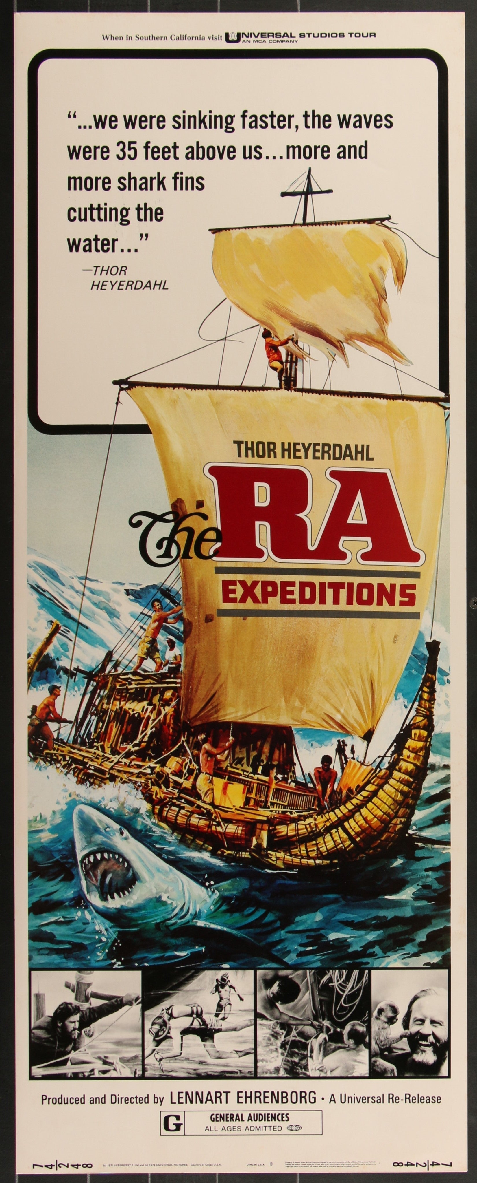The RA Expeditions (1974 RR) Original US Insert Movie Poster