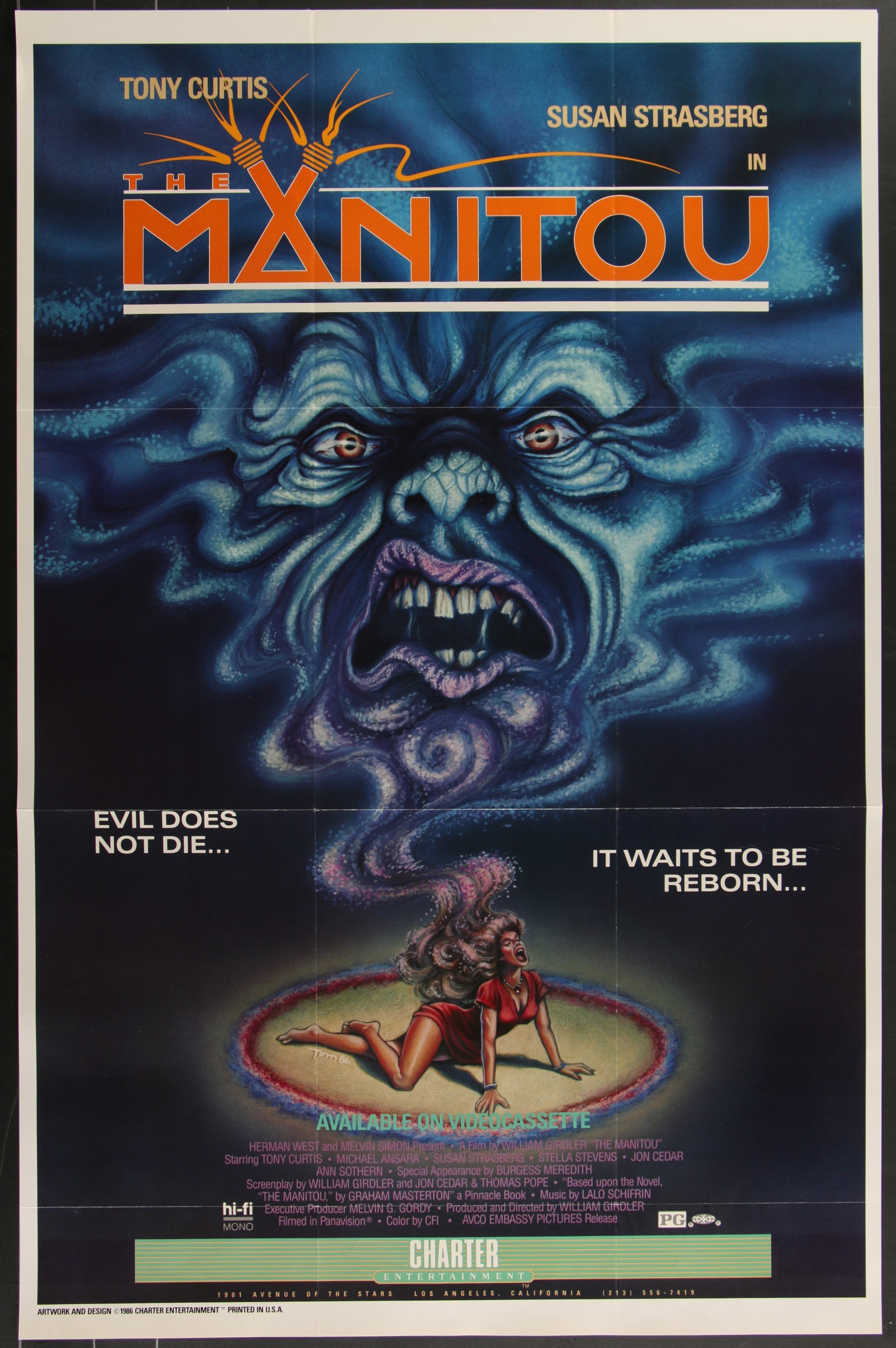 The Manitou (1986 RR) Original US Video Store Poster