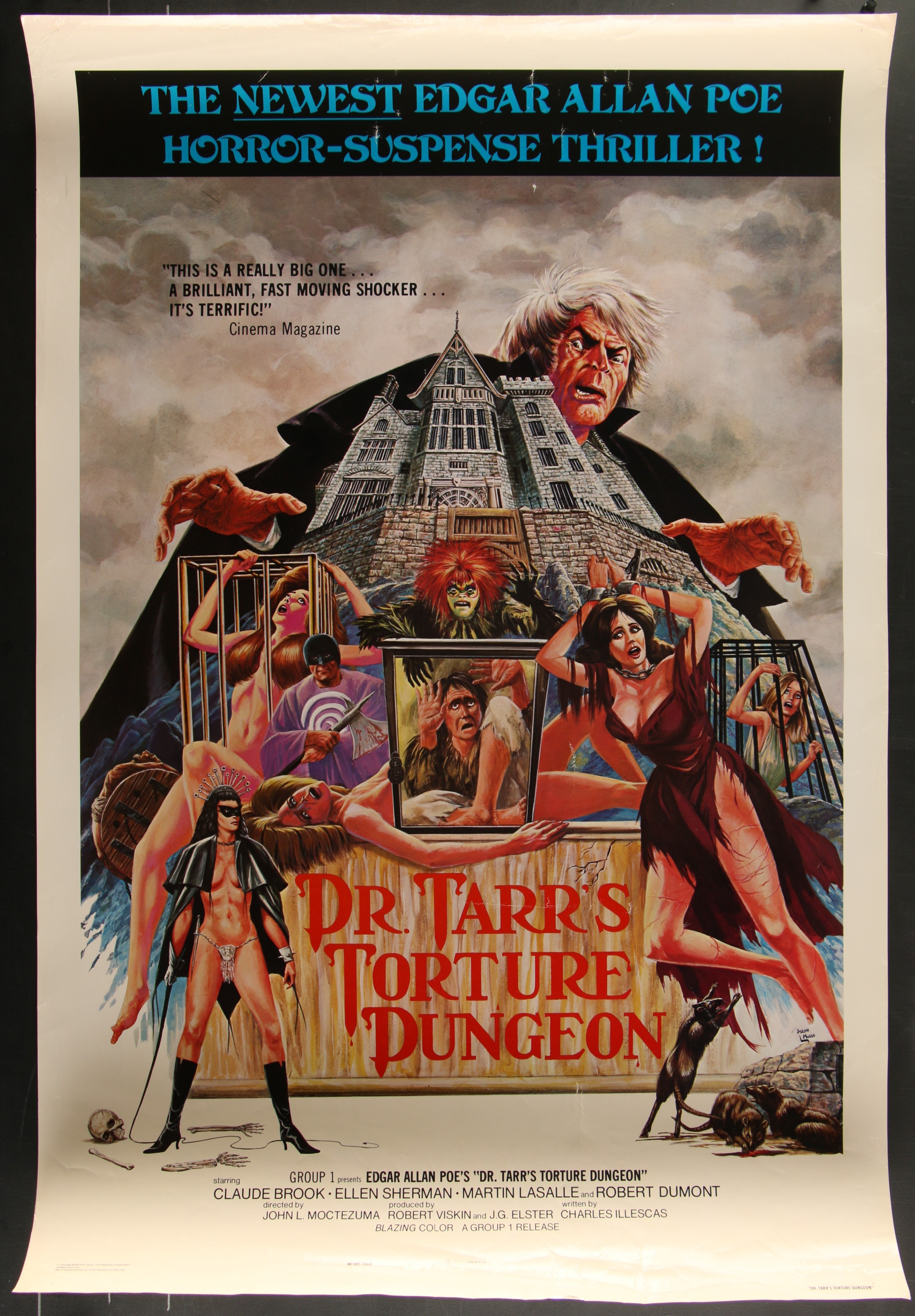 Dr. Tarr's Torture Dungeon (1976) Original US One Sheet Movie Poster