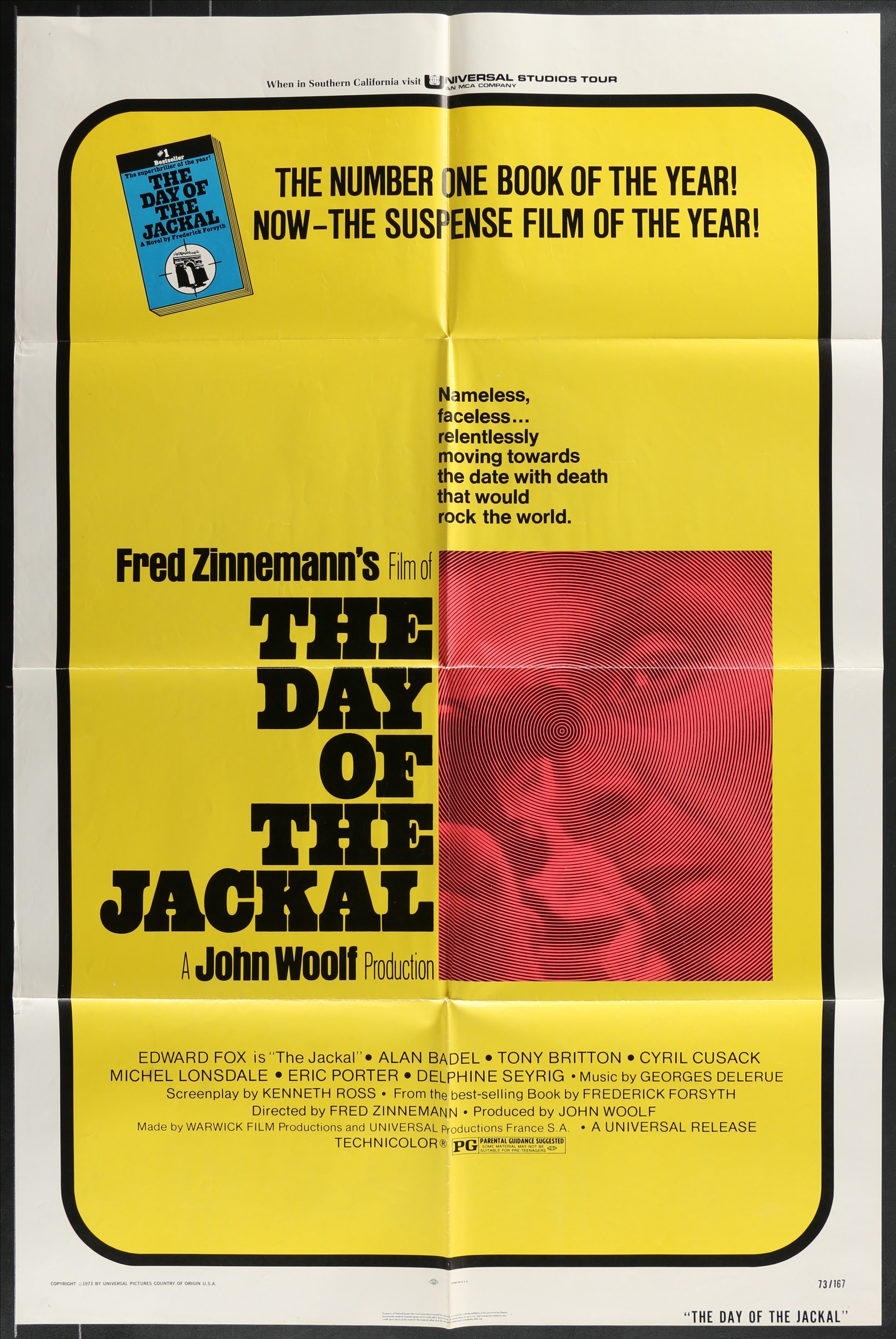 The Day Of The Jackal (1973) Original US One Sheet Movie Poster