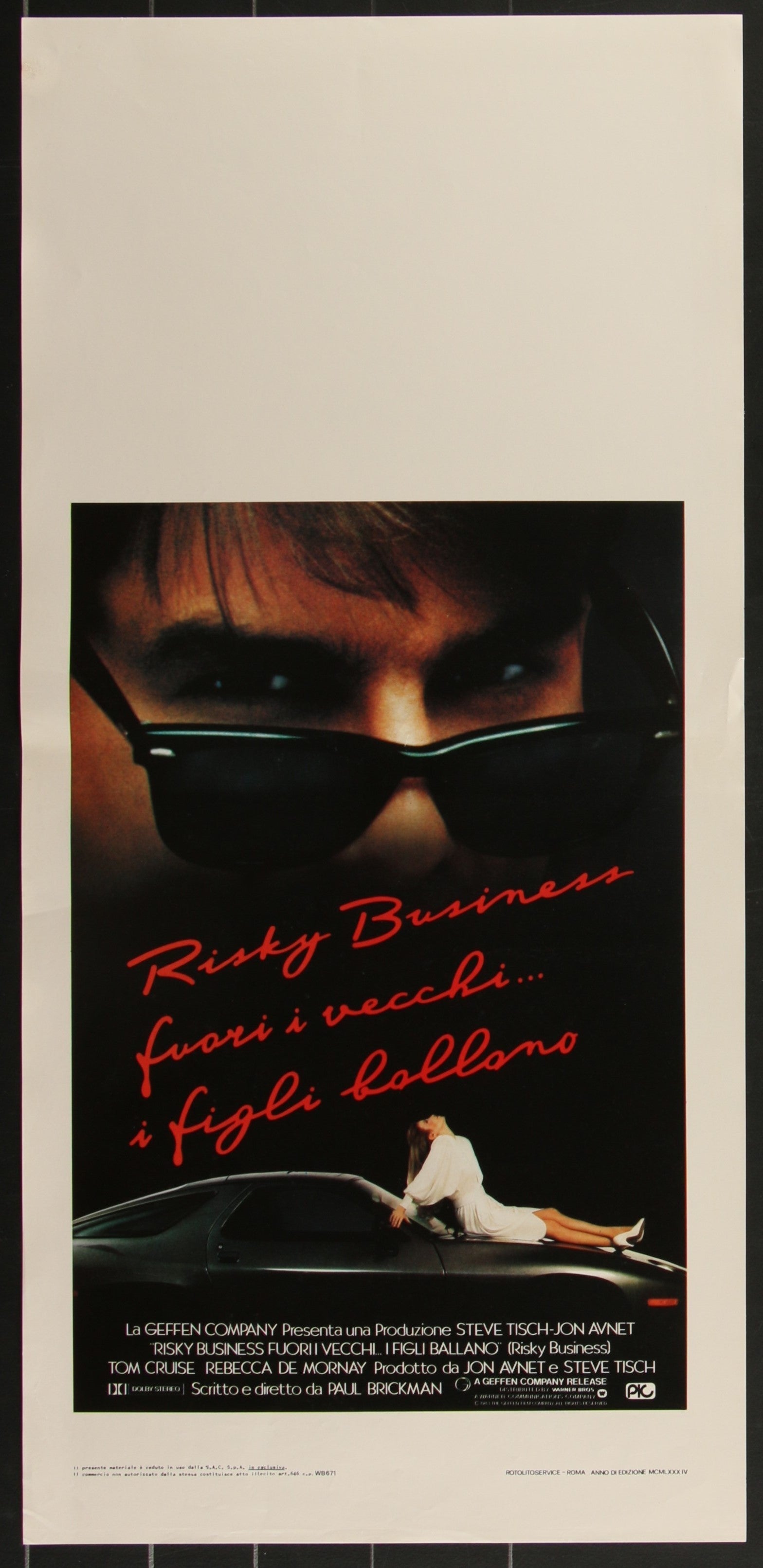 Risky Business (1984) Original Italian Locandina Movie Poster