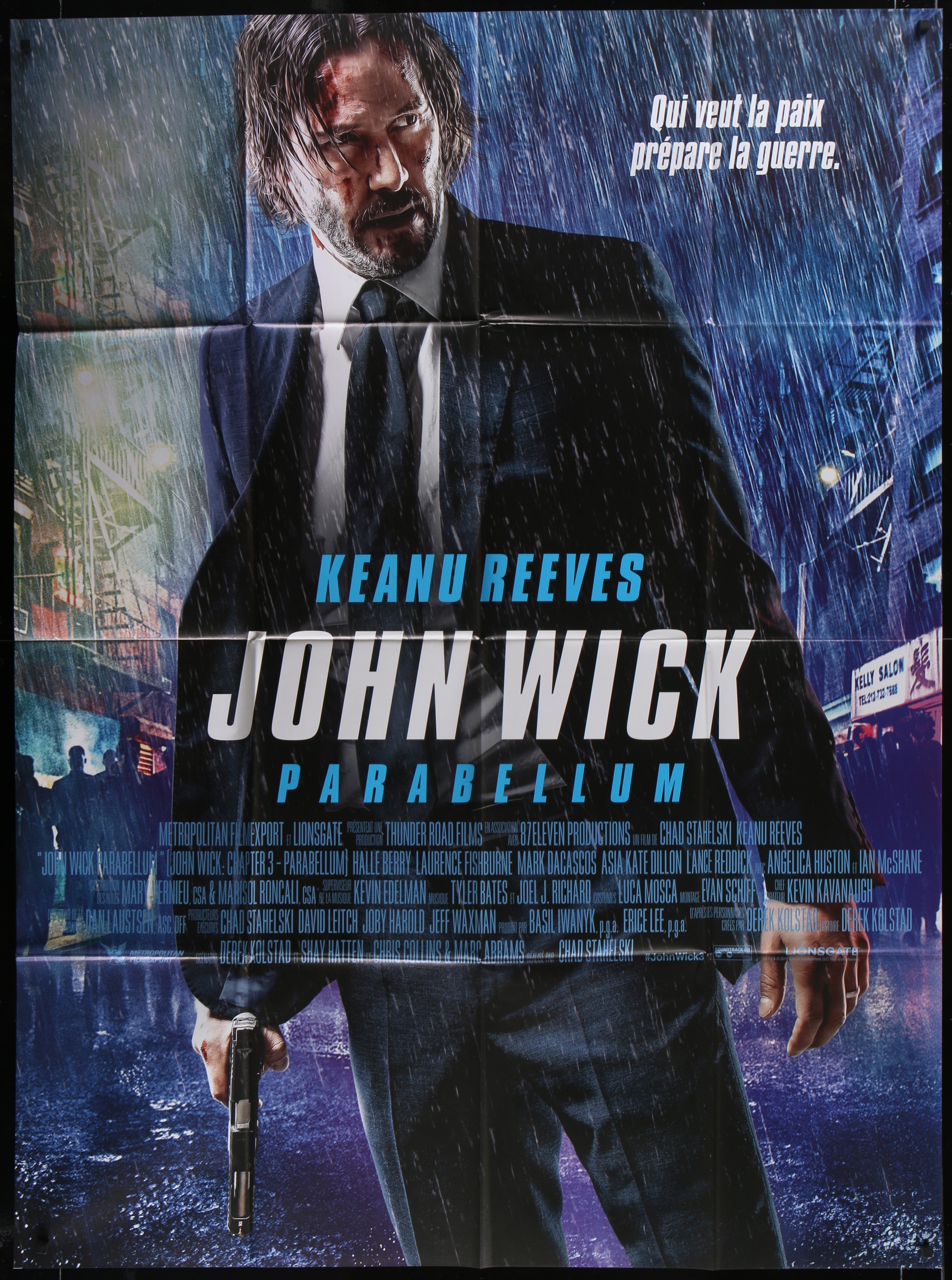John WicK: Chapter 3 - Parabellum (2019) Original French One Panel Movie Poster