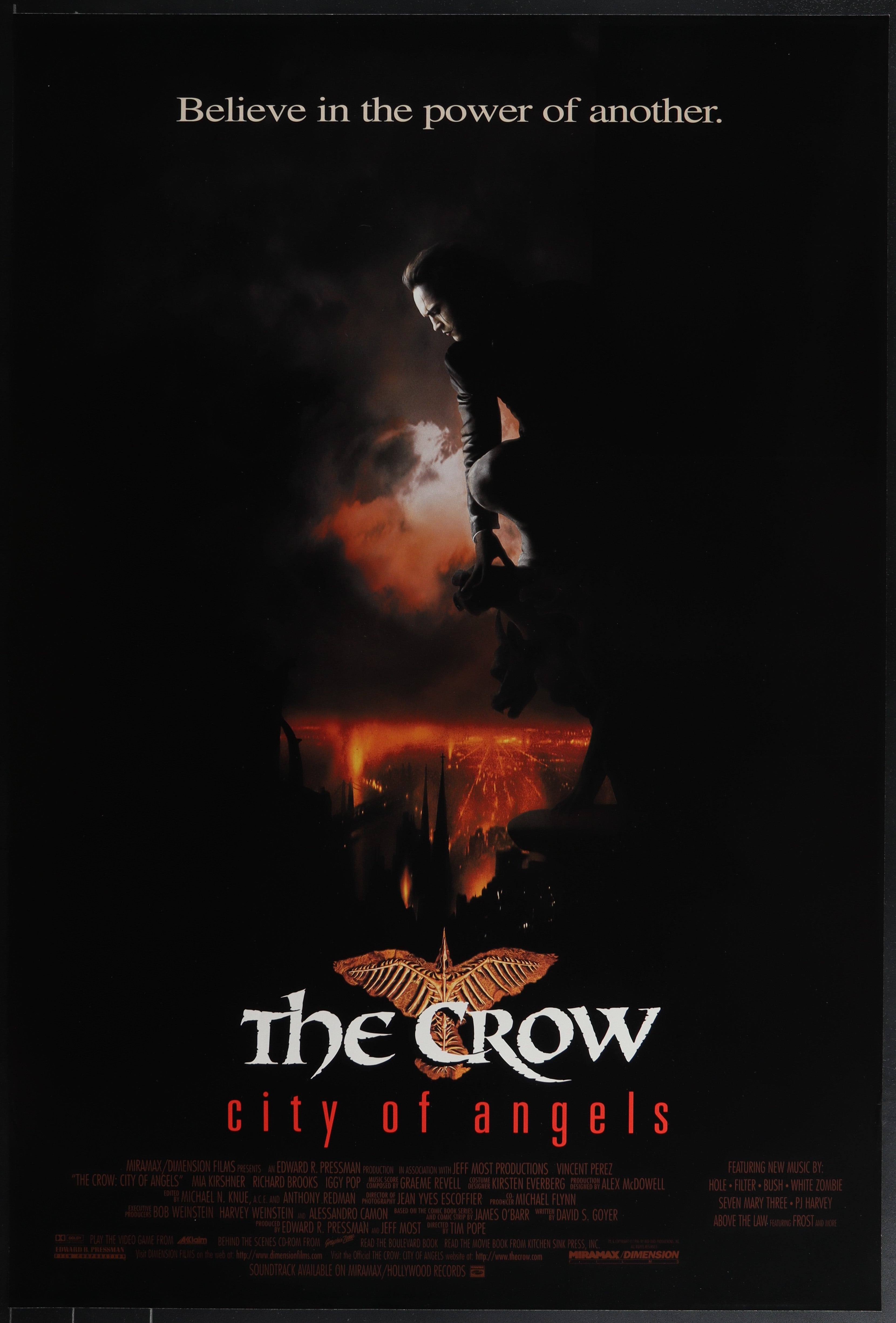 The Crow: City Of Angels (1996) Original US One Sheet Movie Poster