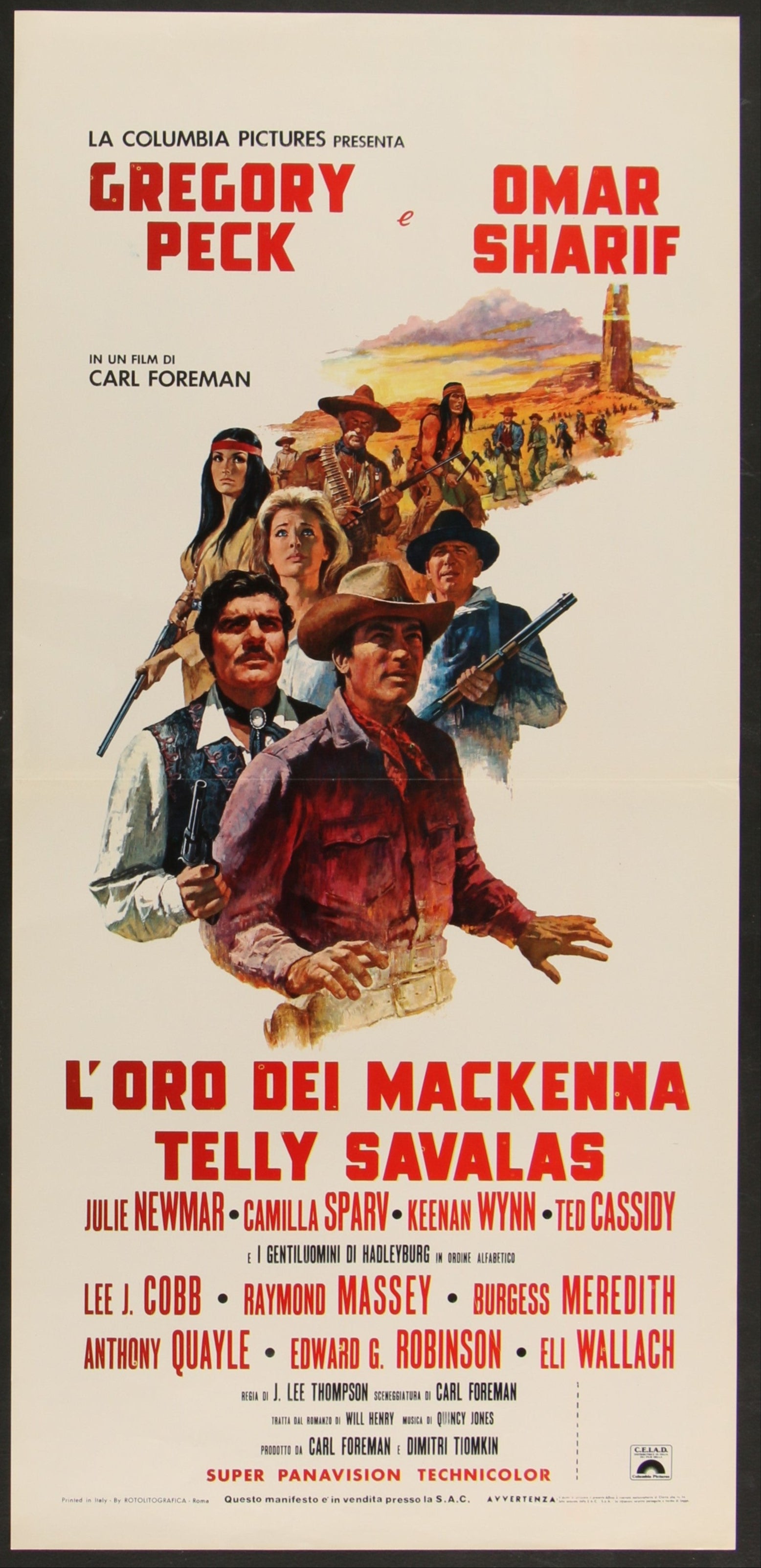 McKenna's Gold (1970s RR) Original Italian Locandina Movie Poster