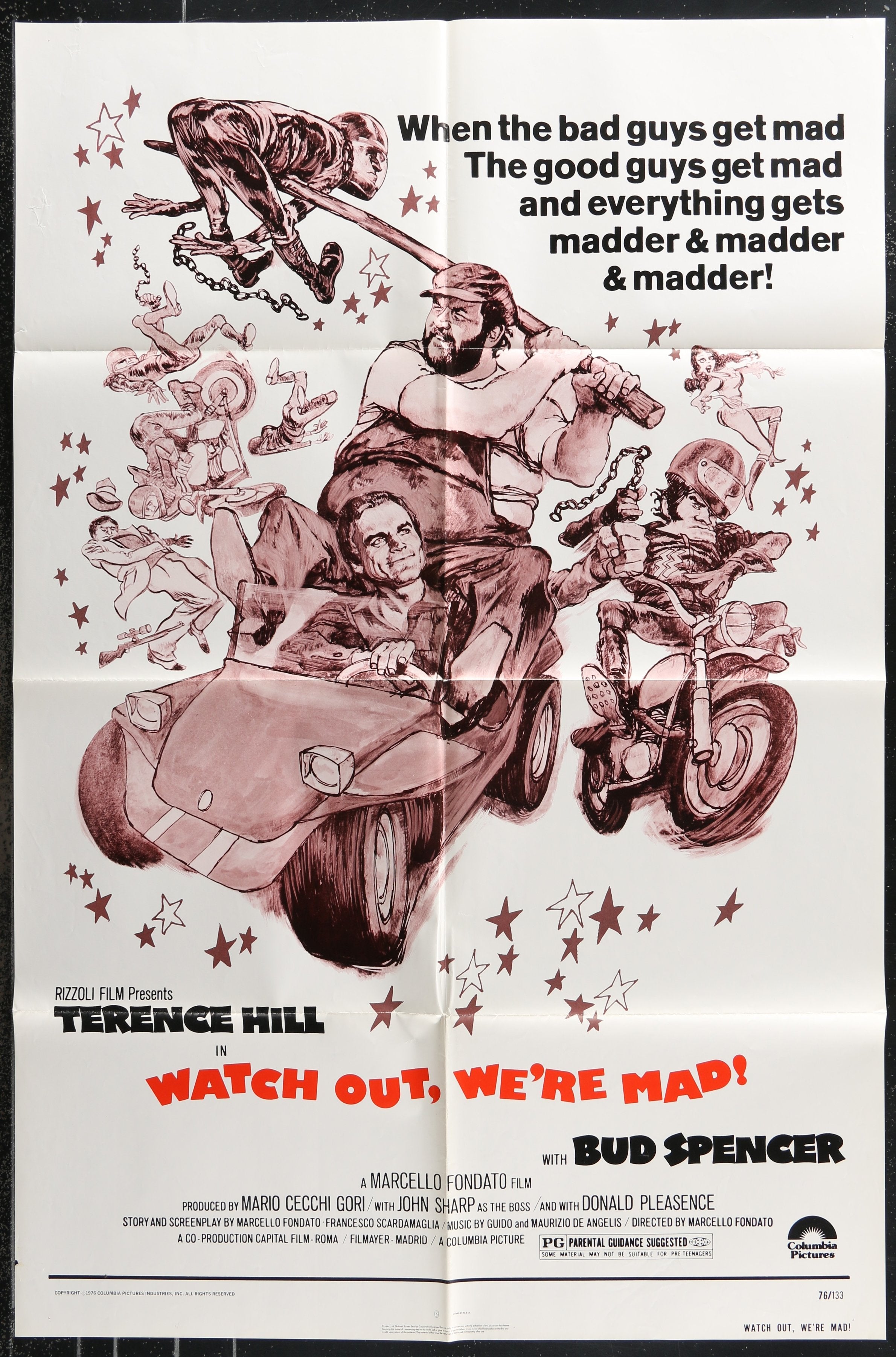 Watch Out We're Mad (1976 RR) Original US One Sheet Movie Poster