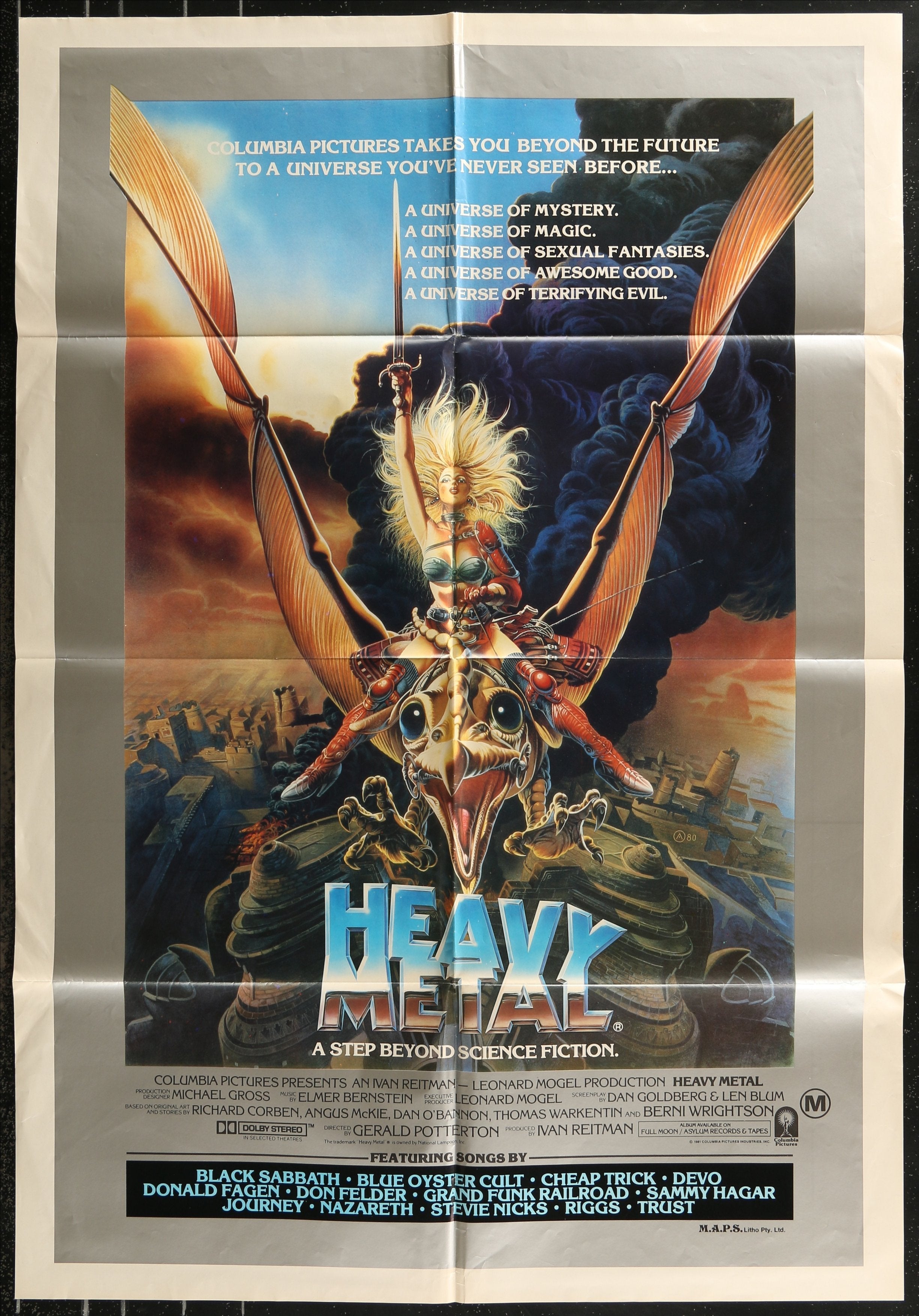 Heavy Metal (1981) Original Australian One Sheet Movie Poster