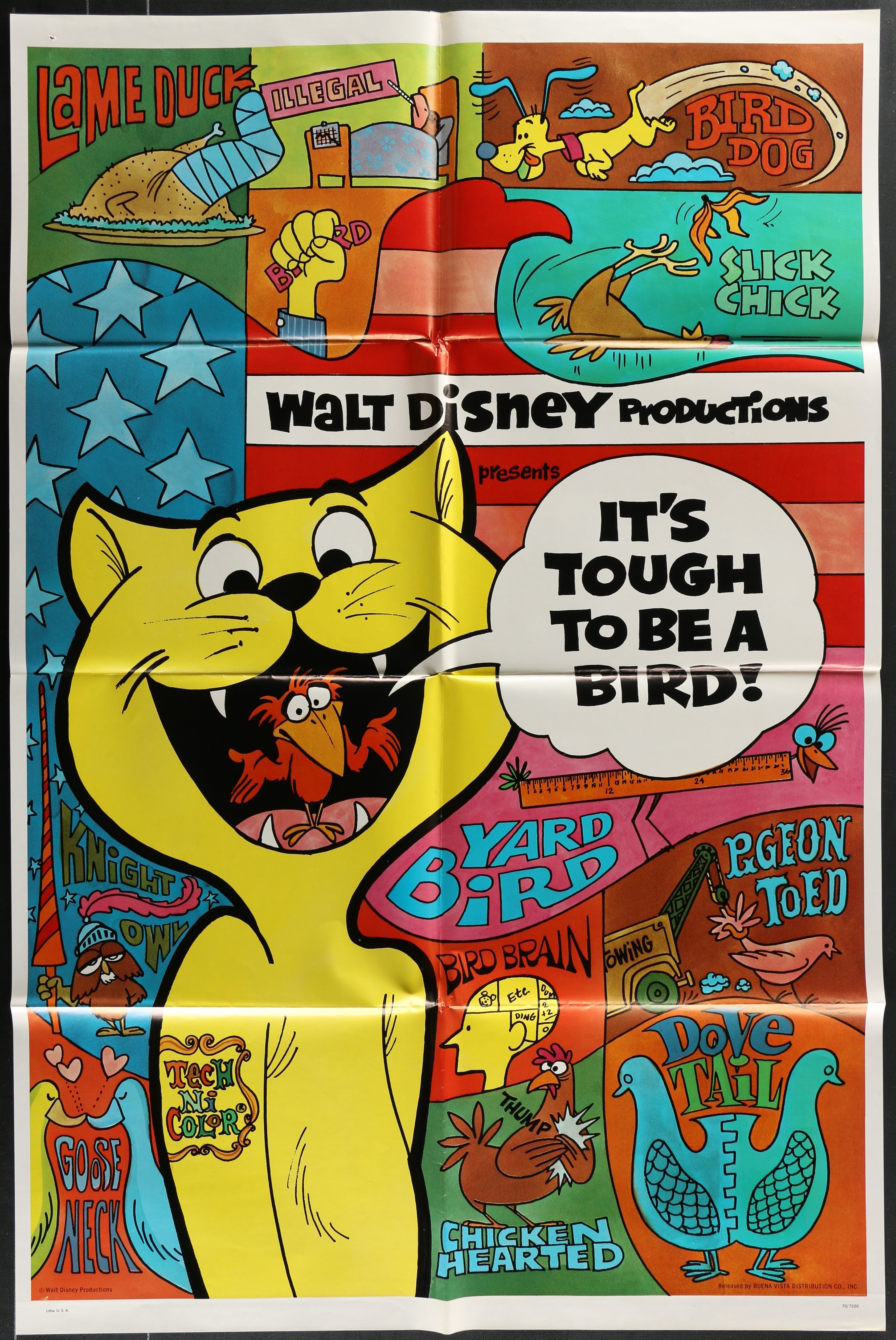 It's Tough To Be A Bird (1970) Original US One Sheet Movie Poster