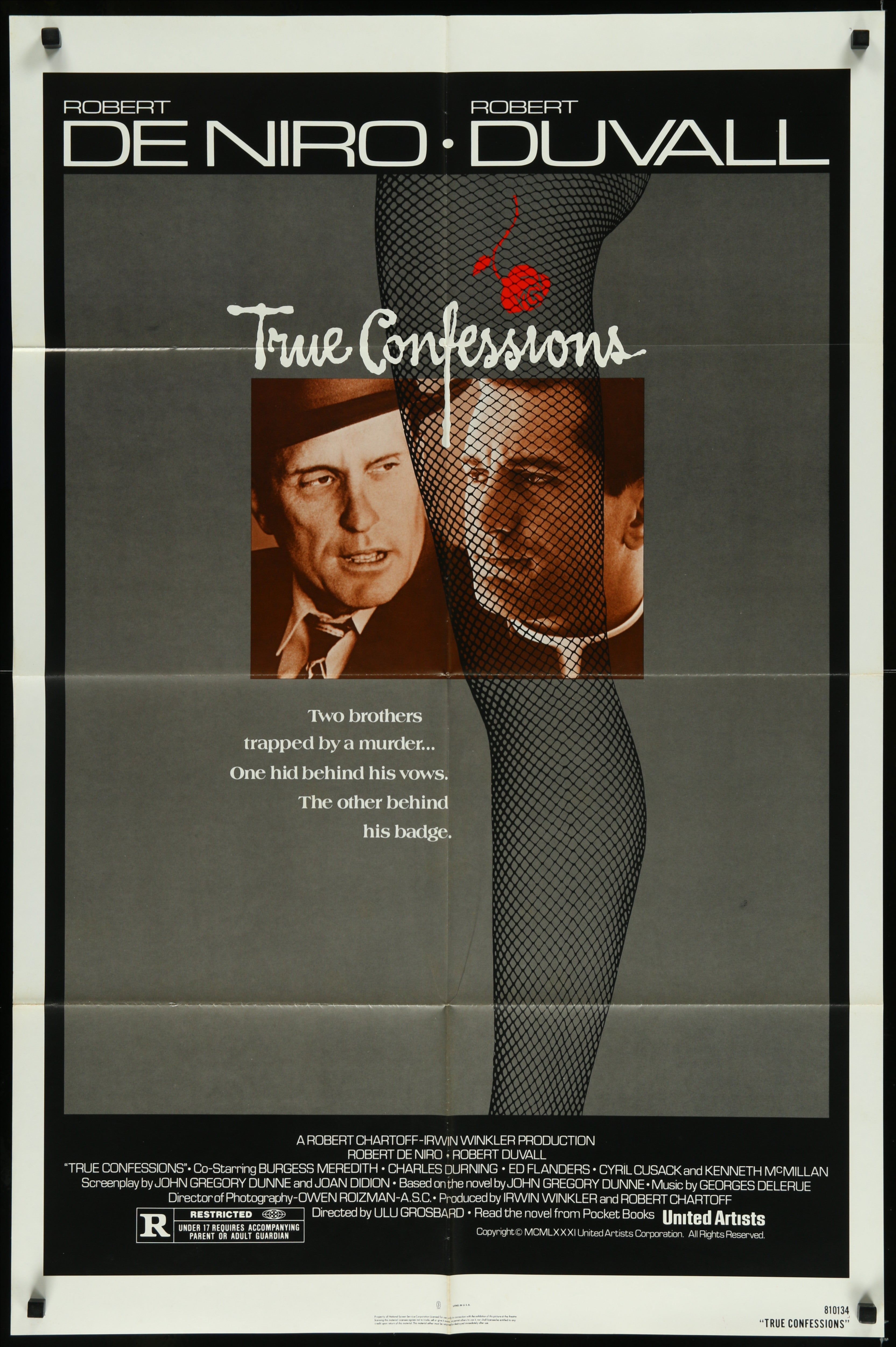 True Confessions (1981) Original US One Sheet Movie Poster