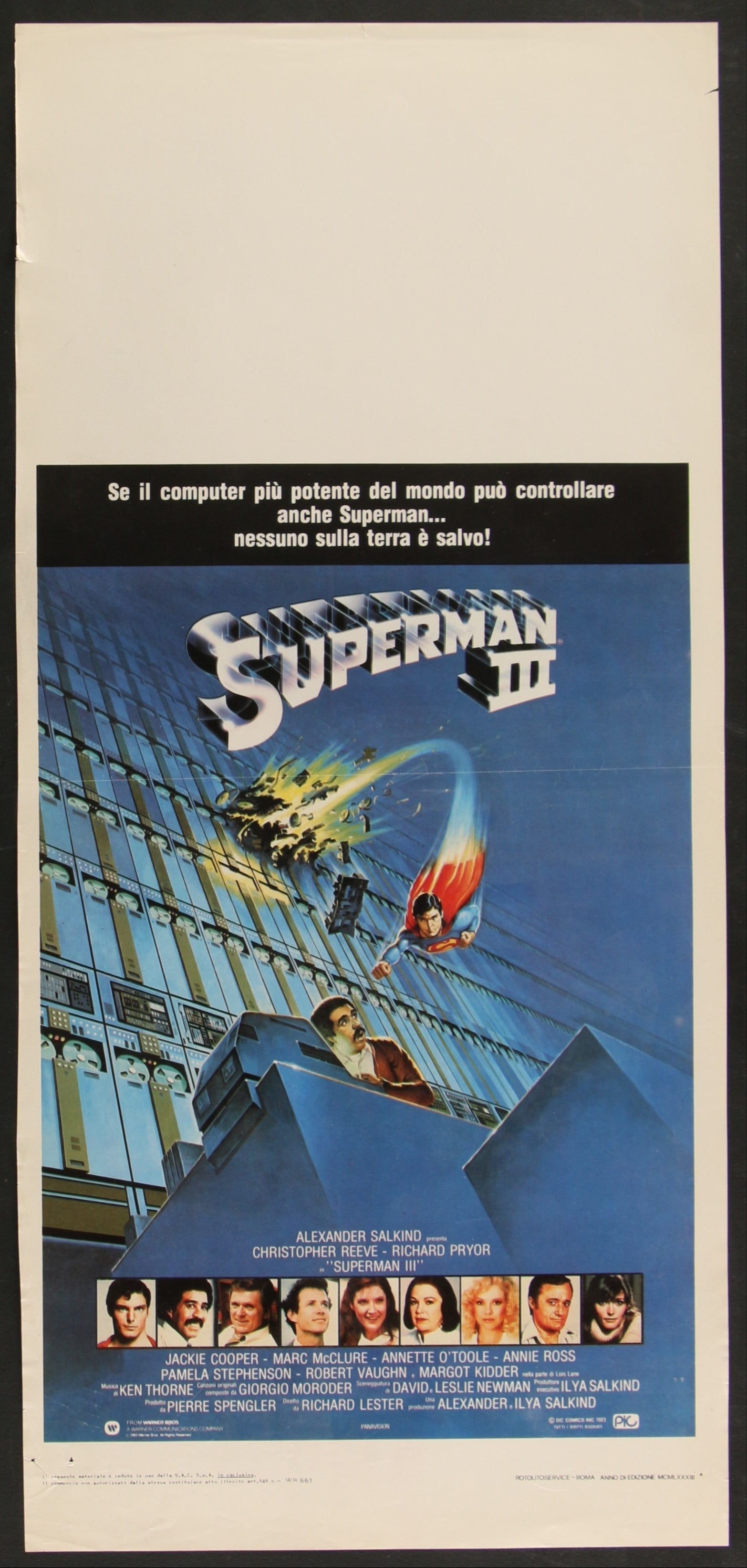 Superman III (1983) Original Italian Locandina Movie Poster