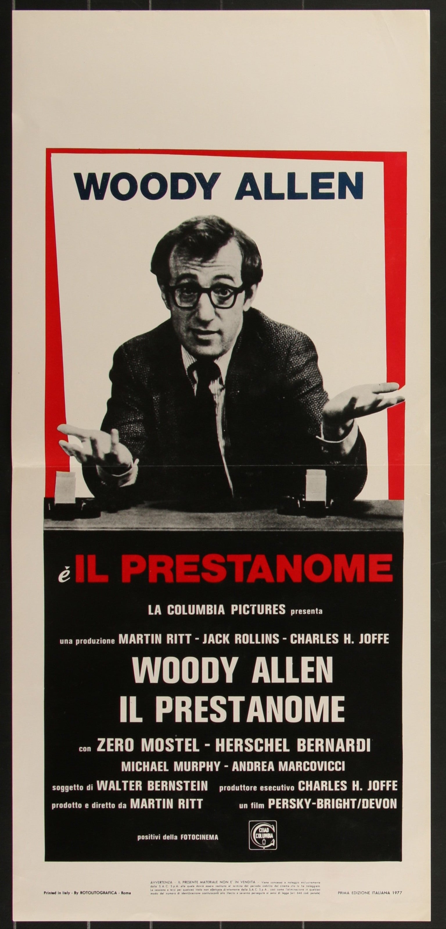 The Front (1976) Original Italian Locandina Movie Poster