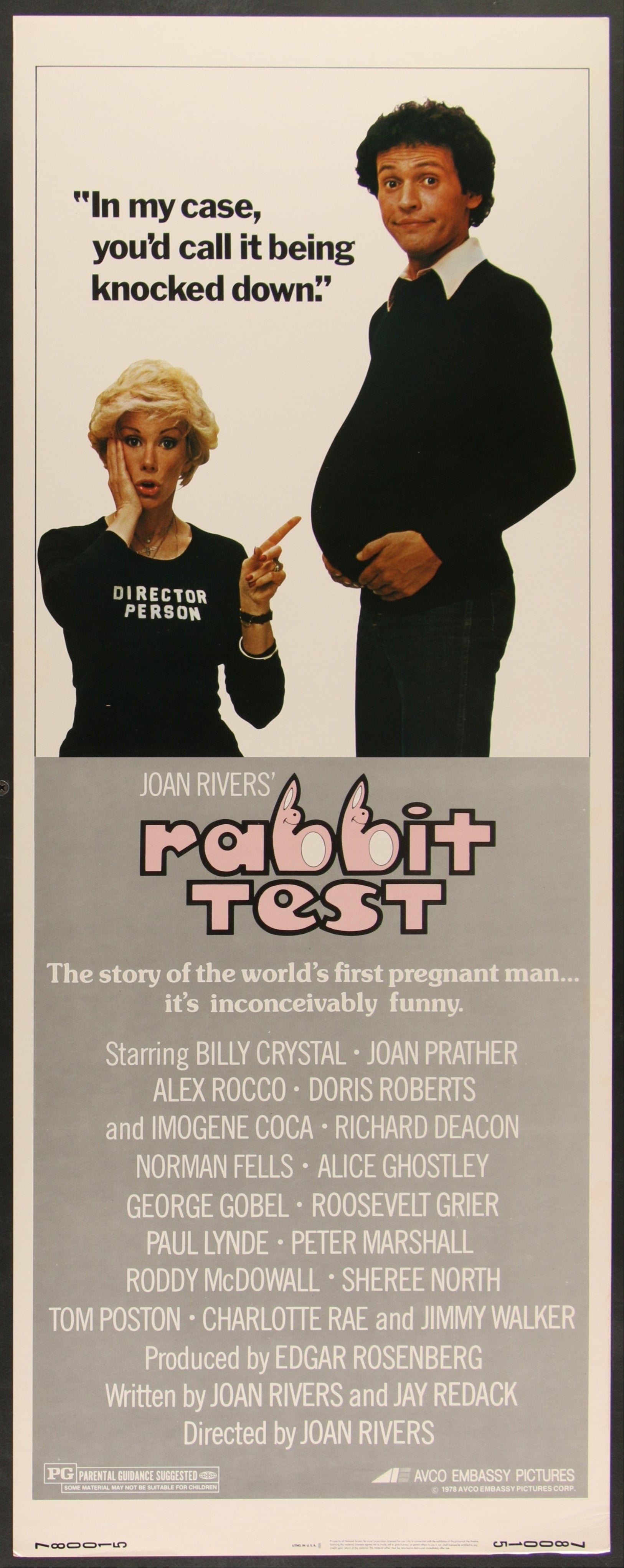 Rabbit Test (1978) Original US Insert Movie Poster