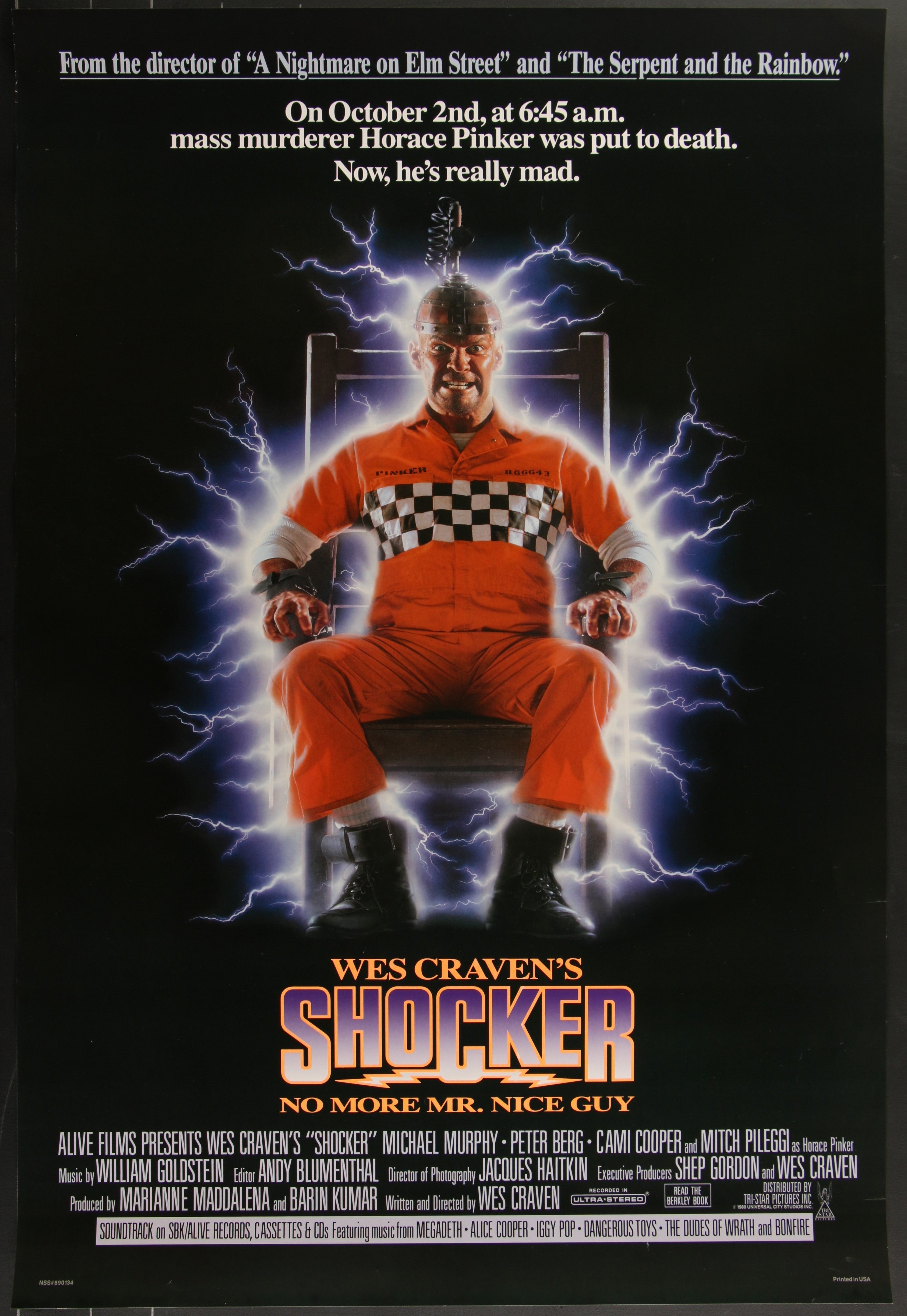 Shocker (1989) Original US One Sheet Movie Poster