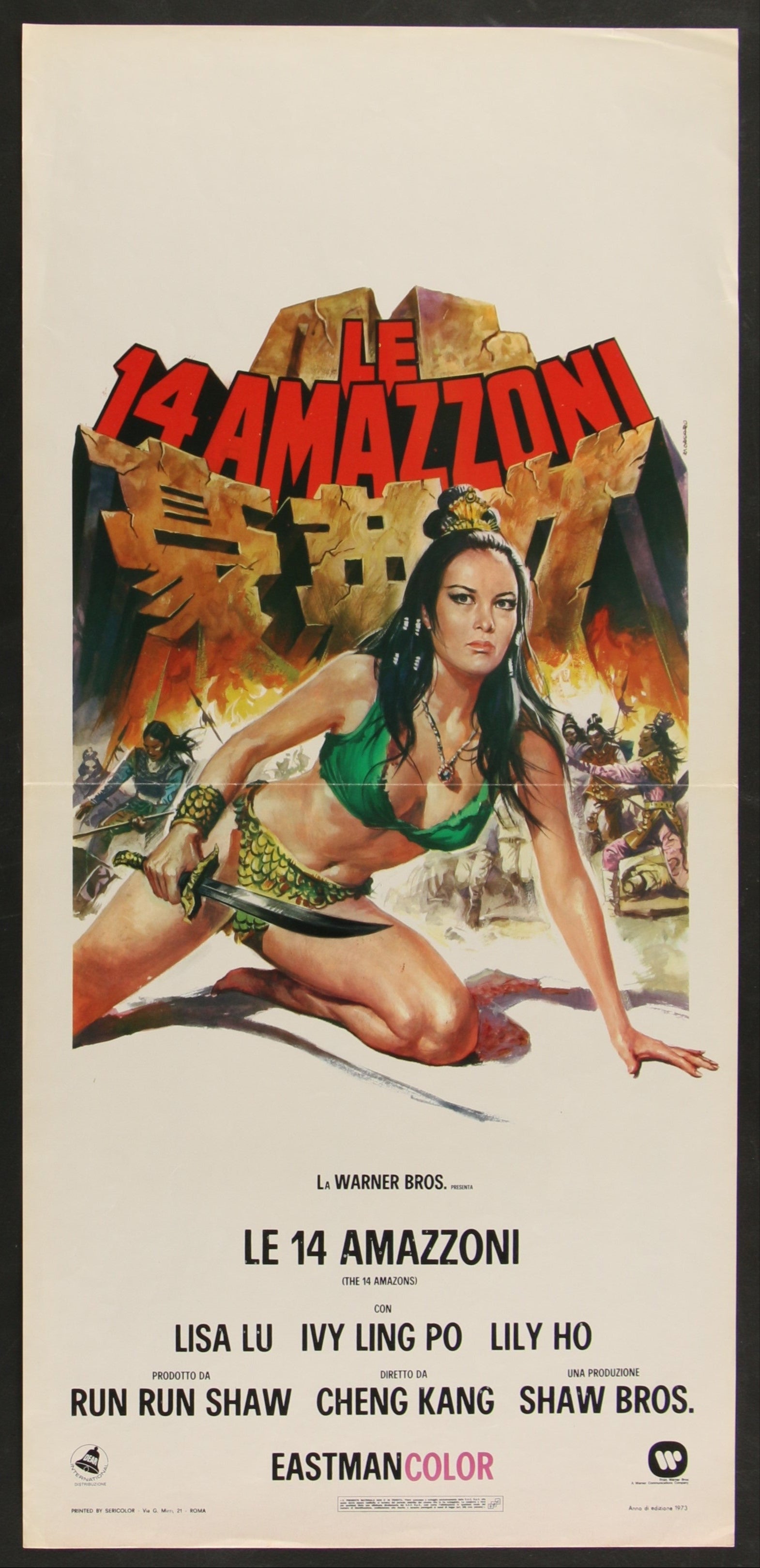 The 14 Amazons (1972) Original Italian Locandina Movie Poster