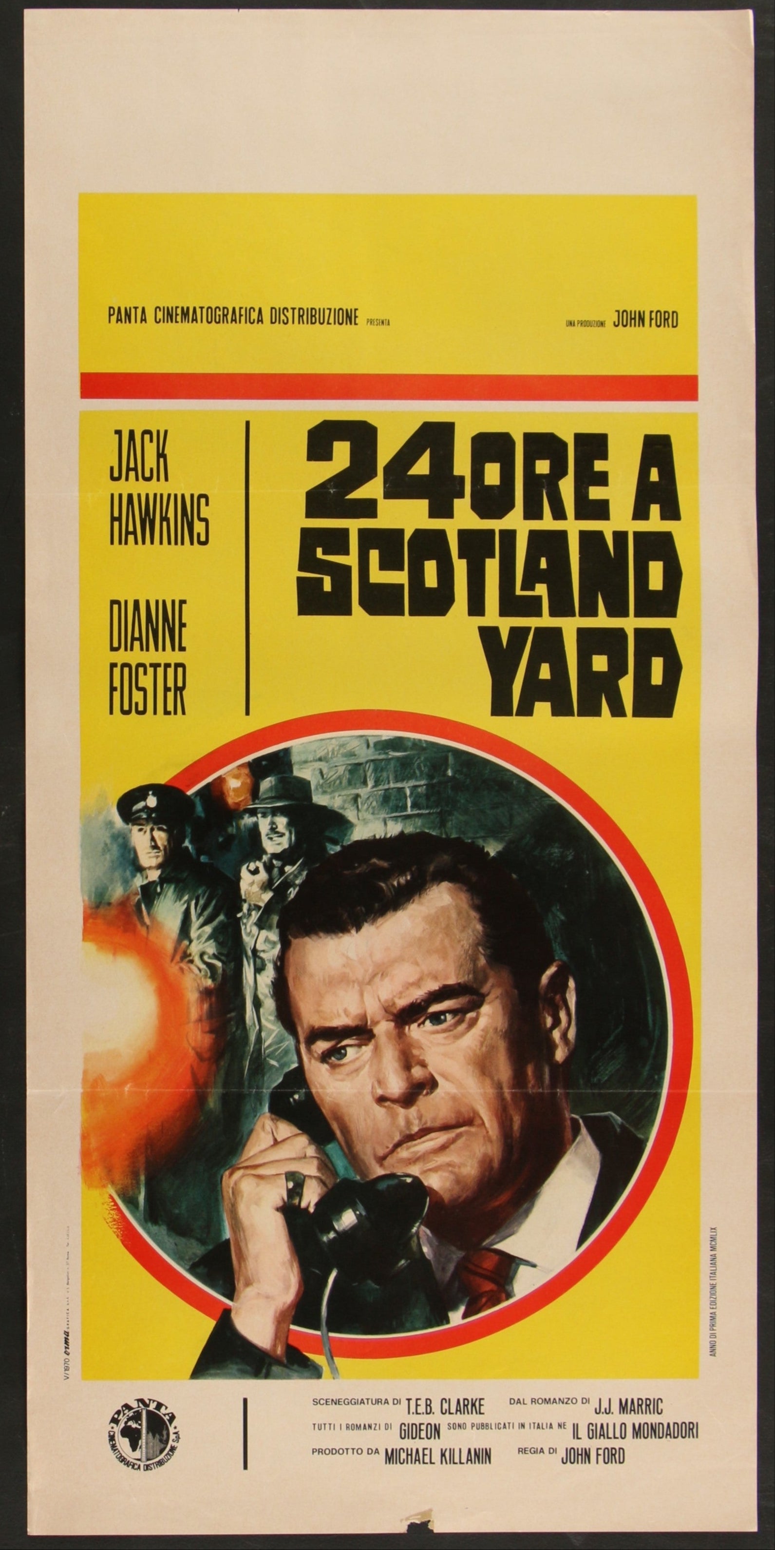 Gideon's Day (1970 RR) Original Italian Locandina Movie Poster