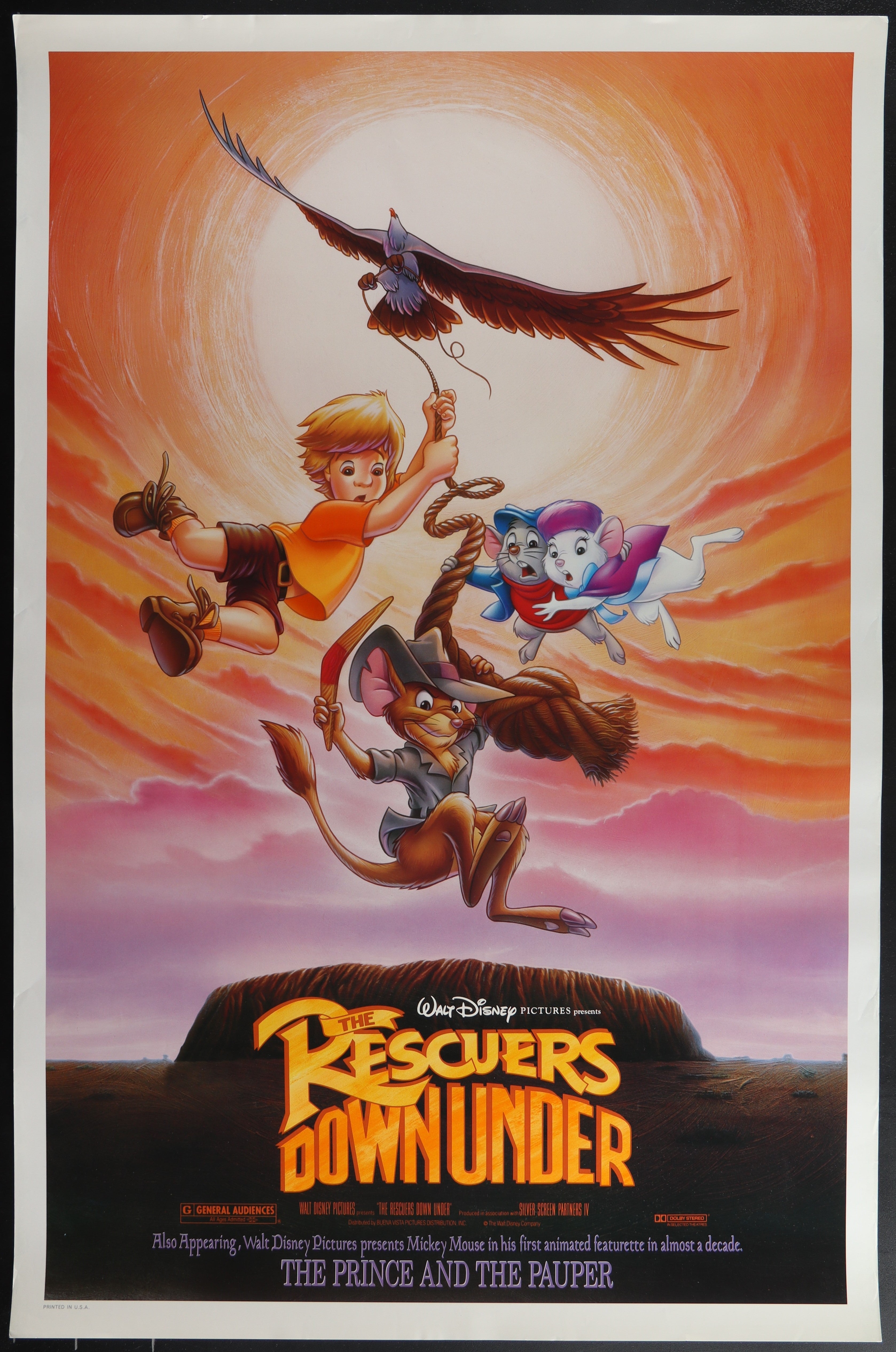 The Rescuers Down Under (1990) Original US One Sheet Movie Poster