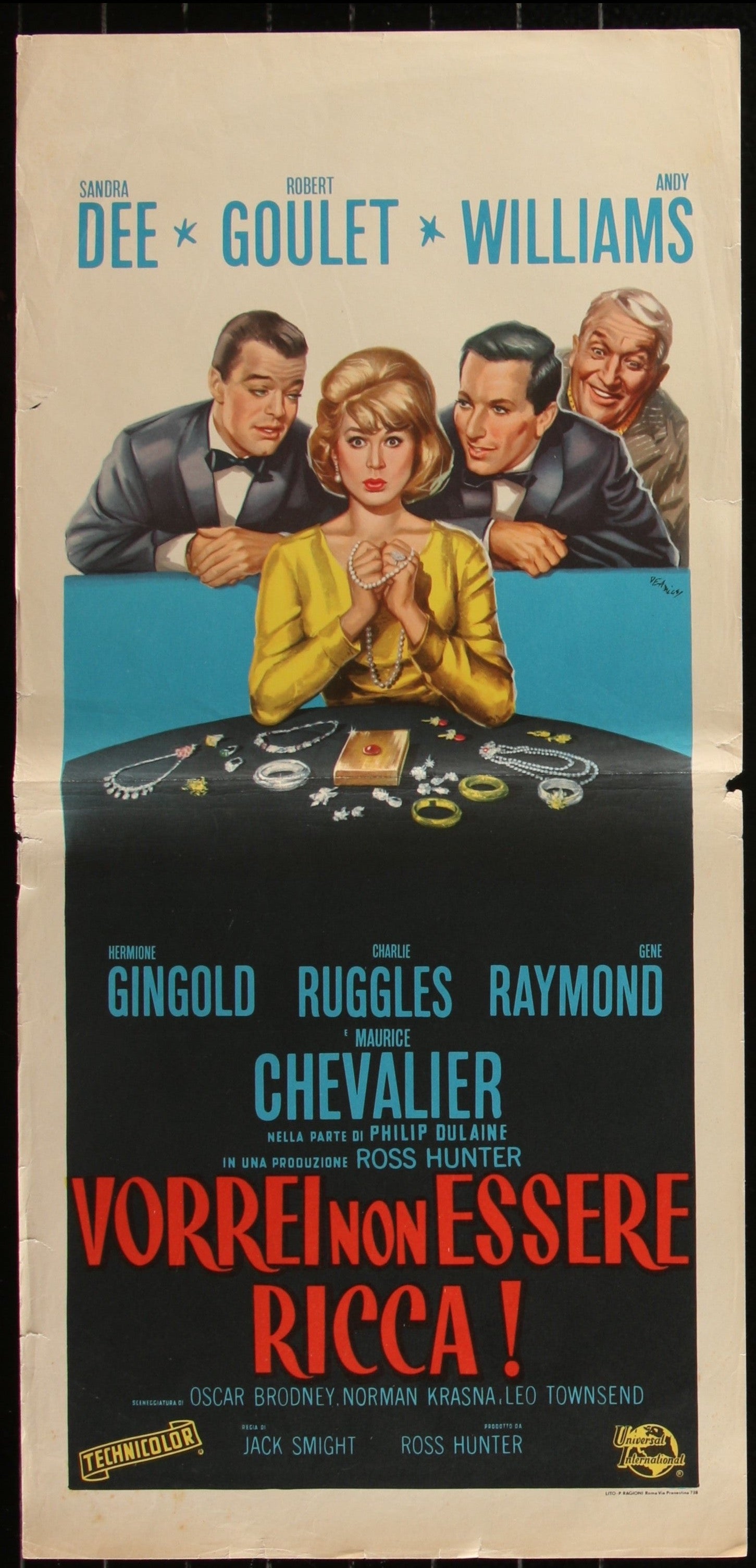 I'd Rather Be Rich (1964) Original Italian Locandina Movie Poster